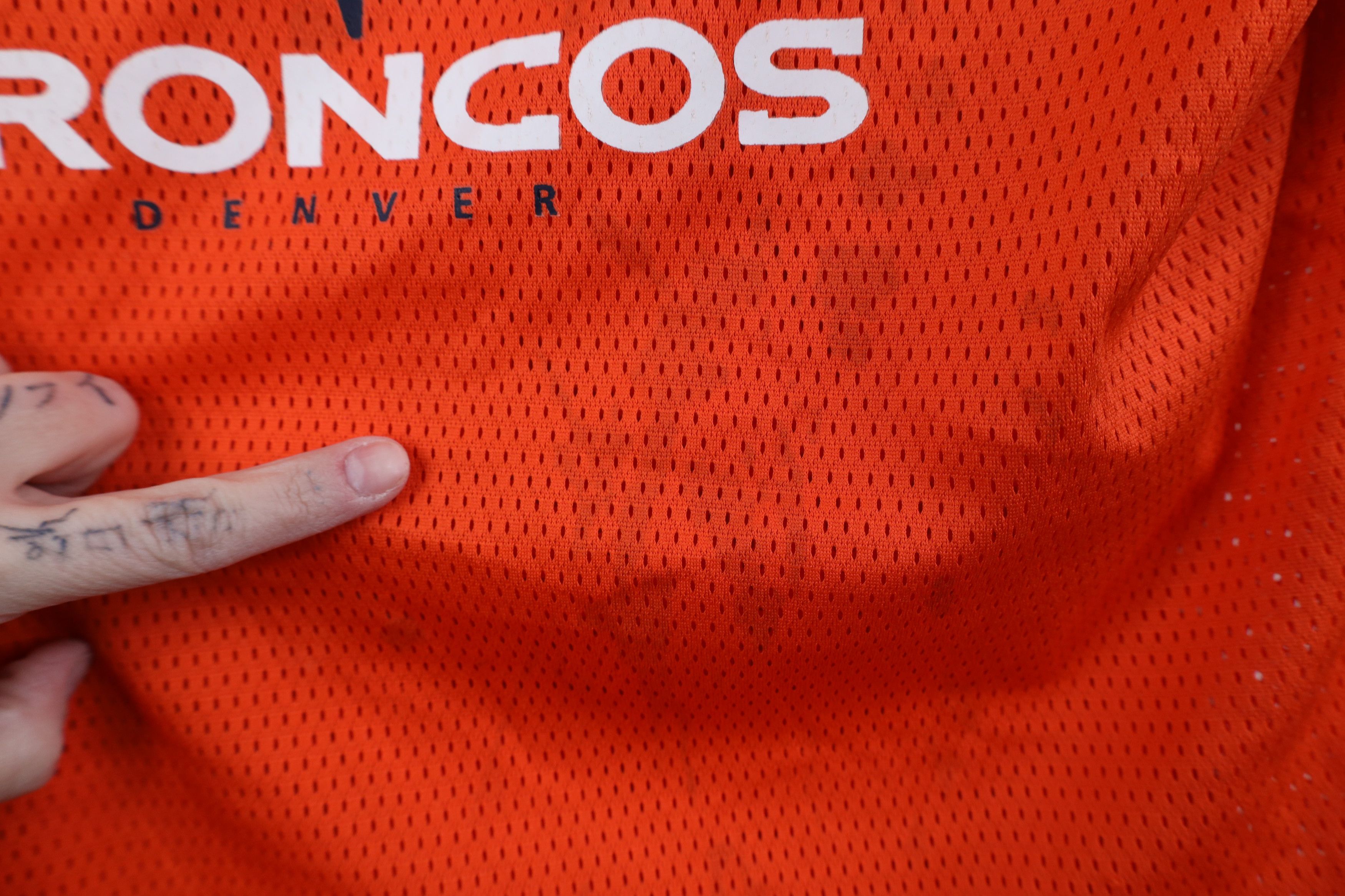 Vintage Vintage 90s Y2K Broncos Football Jersey Orange Mesh #13 Size L / US 10 / IT 46 - 6 Thumbnail