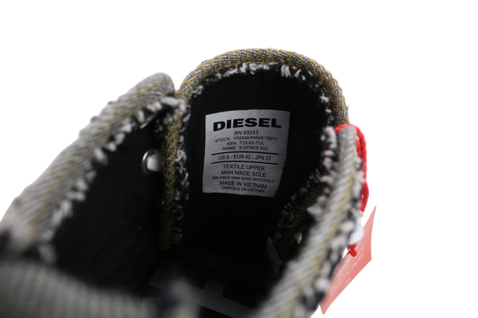 Diesel S-ATHOS MID EU42 Dark Denim Laced Almond Toe 40858 Size US 9 / EU 42 - 11 Thumbnail