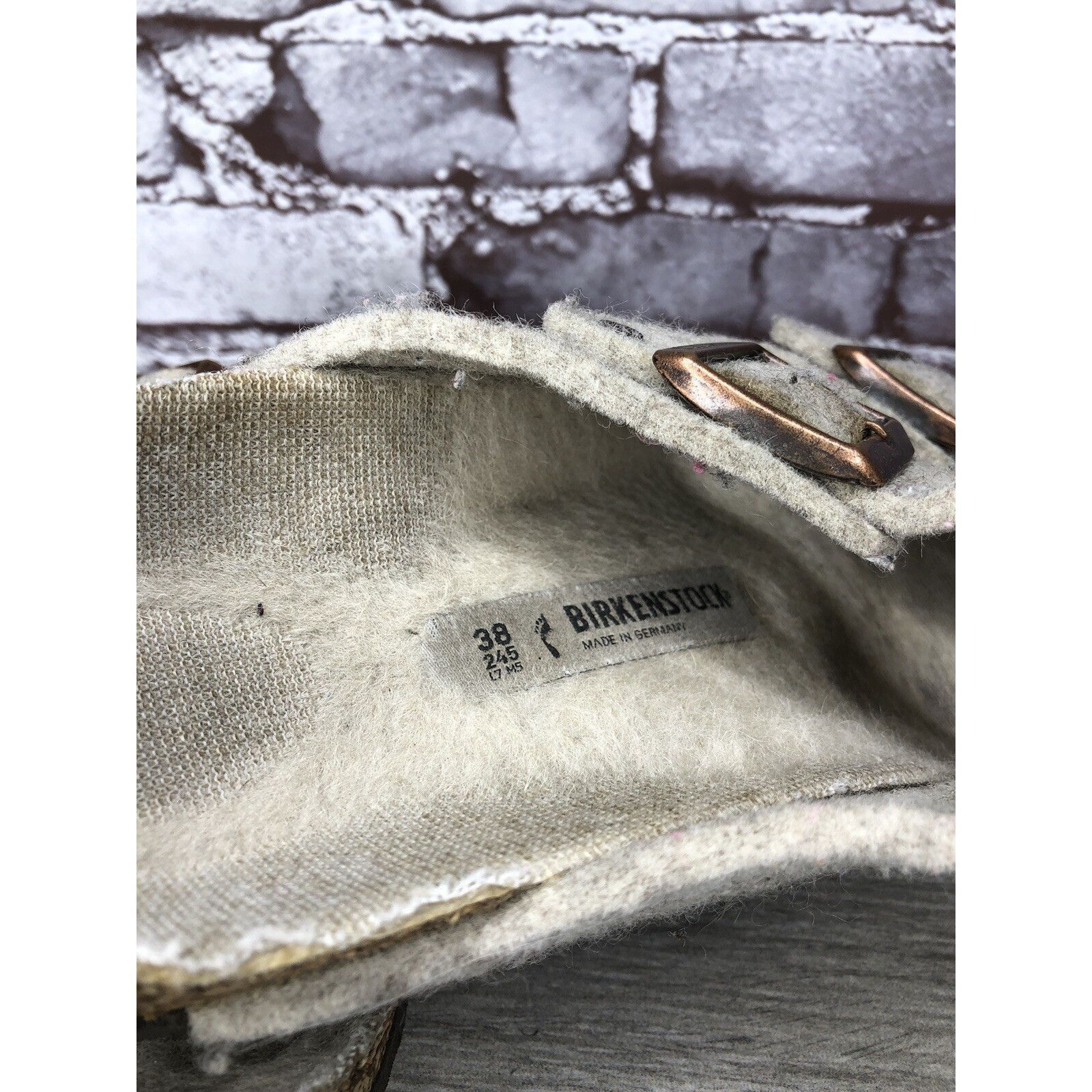 Birkenstock Birkenstock Wool Felt Beige Arizona Comfort Slides Sandals W Size US 7.5 / IT 37.5 - 8 Thumbnail