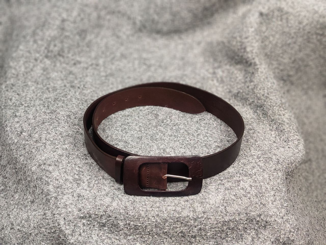 Other Fabrizio Mancini leather Itali Classic Brown Vintage Belt Size ONE SIZE - 2 Thumbnail