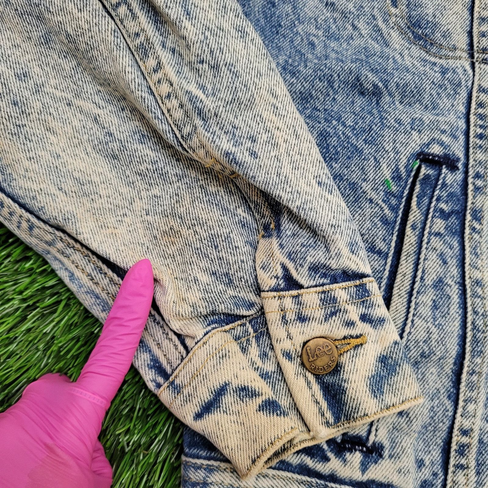 Lee Vintage LEE Riders Denim Jacket M 22x25 Cropped PATD-153438 Size US M / EU 48-50 / 2 - 10 Thumbnail