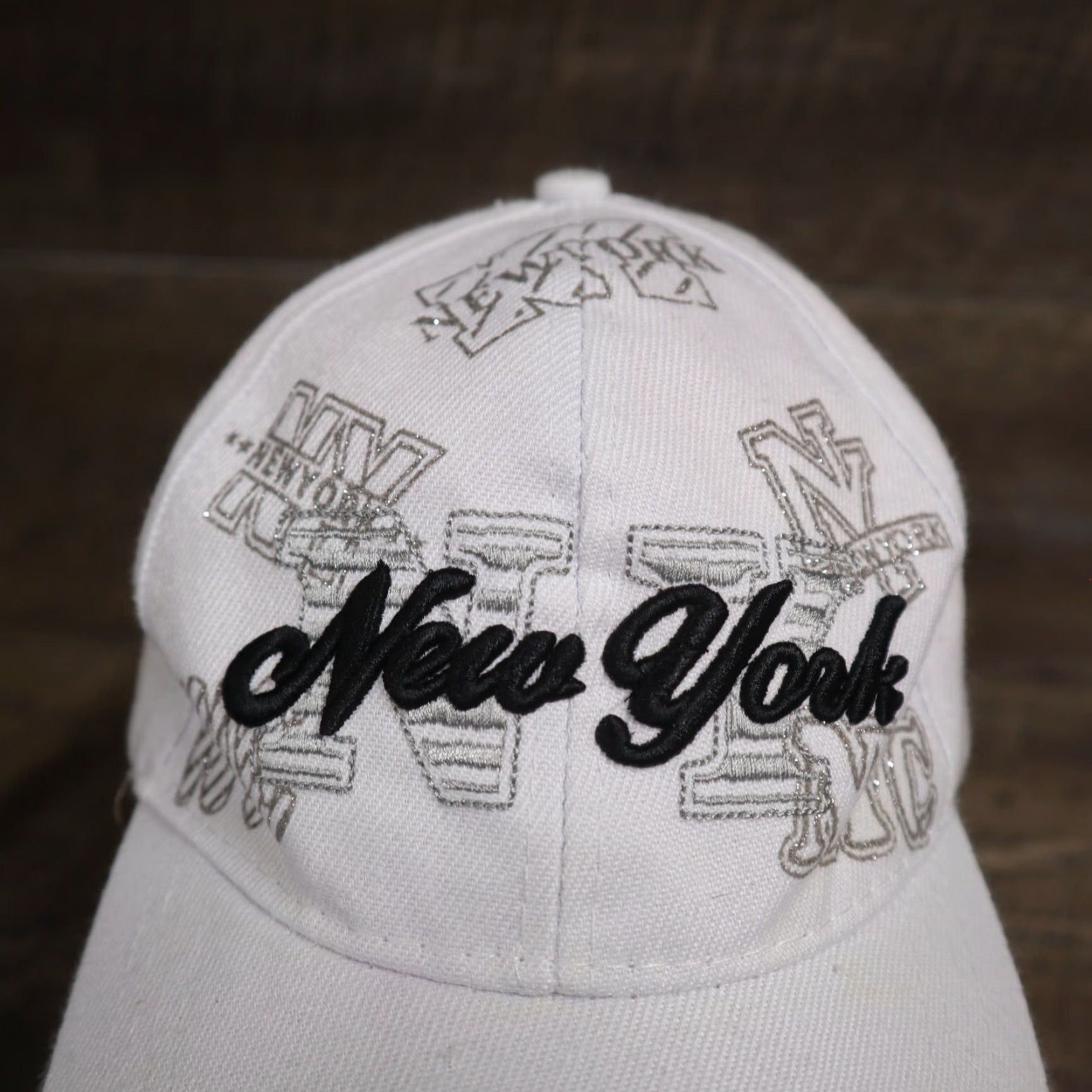 Vintage New York Hat Adjustable White Unbranded Baseball Cap NYC Empire State Casual Unisex Adults Adjustable Hat City 90s vibe Size ONE SIZE - 2 Thumbnail
