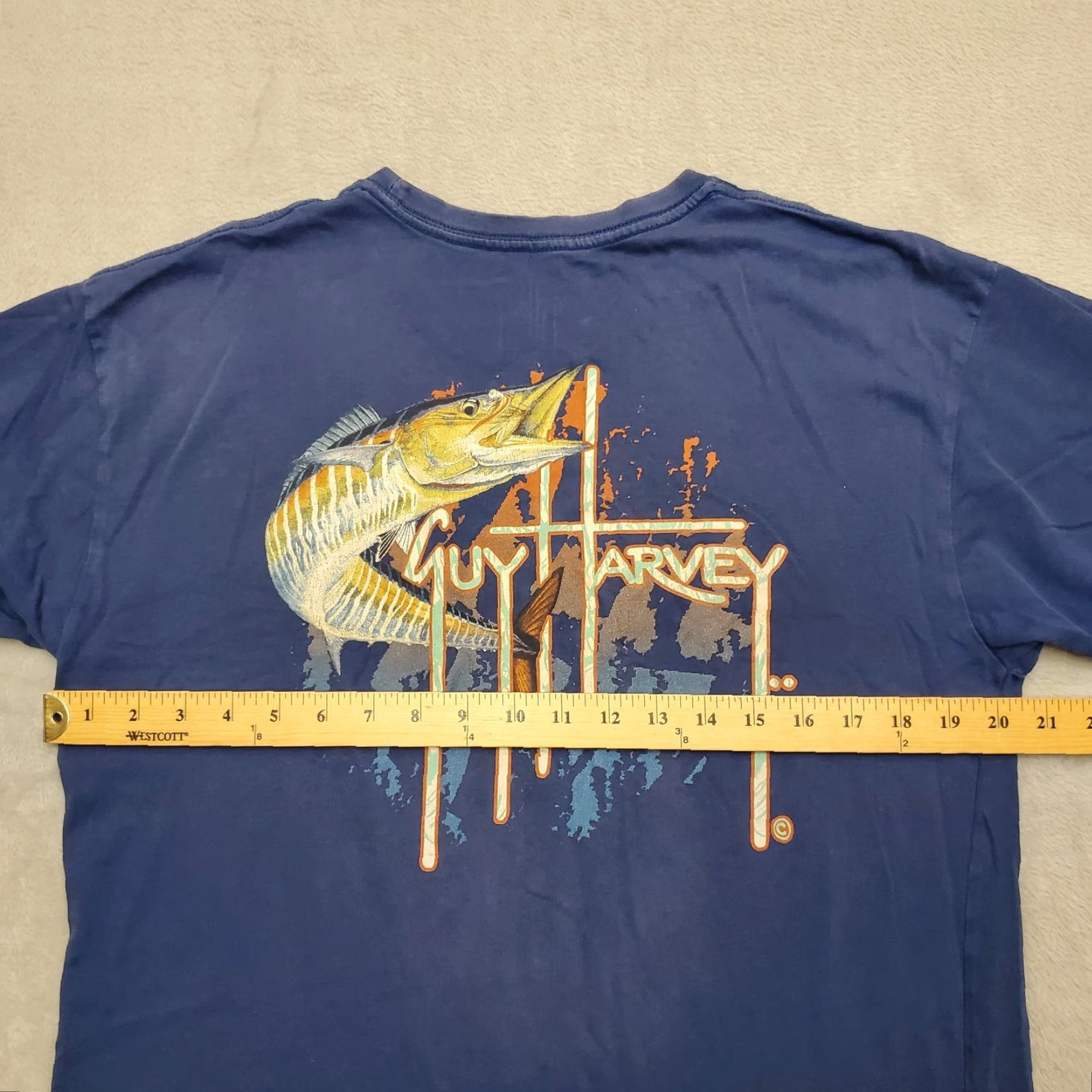 Guy Harvey VINTAGE Guy Harvey Shirt Mens Medium Blue Saltwater Fishing Sportsman Nature TEE Size US M / EU 48-50 / 2 - 7 Thumbnail