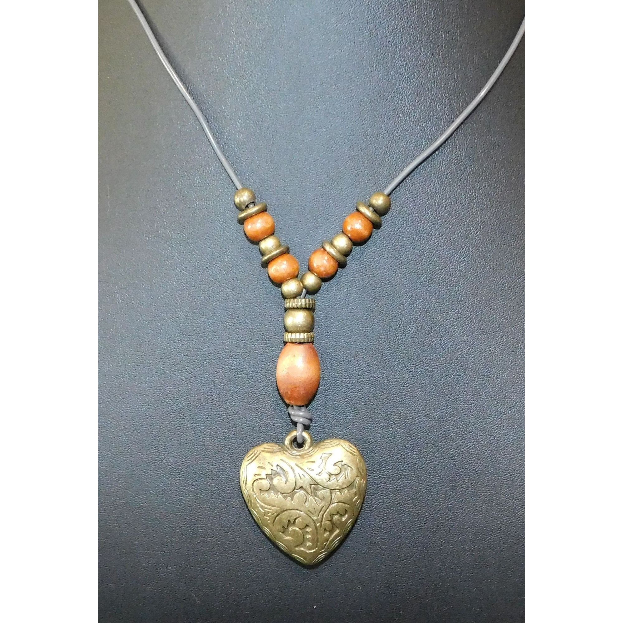 Other Vintage Romantic Puffed Heart Gold Tone Necklace Size ONE SIZE - 5 Thumbnail