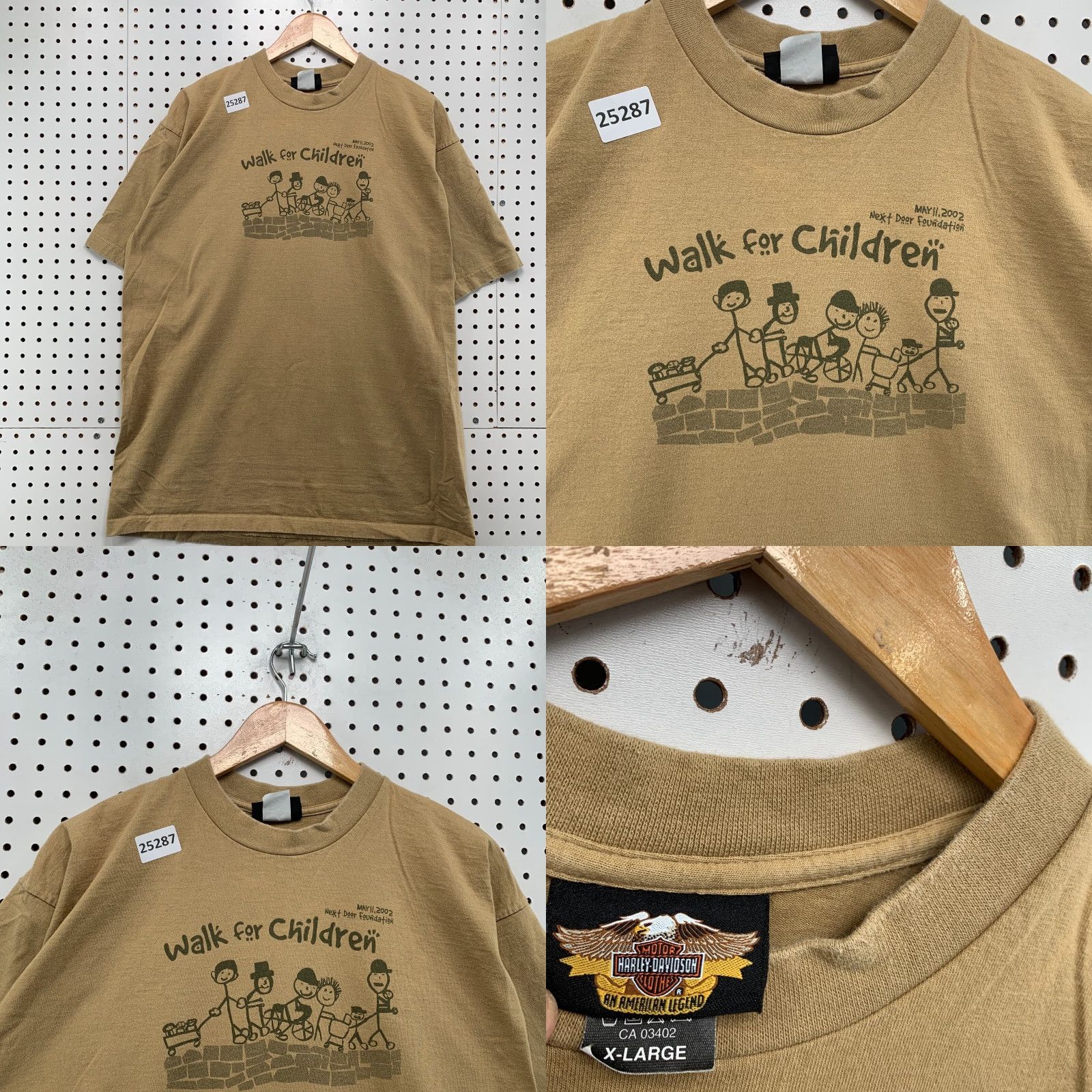 Harley Davidson VINTAGE Harley-Davidson Motorcyle Shirt XL Brown 2002 Unisex Adults Cotton T-Shirt Mens Size US XL / EU 56 / 4 - 8 Thumbnail