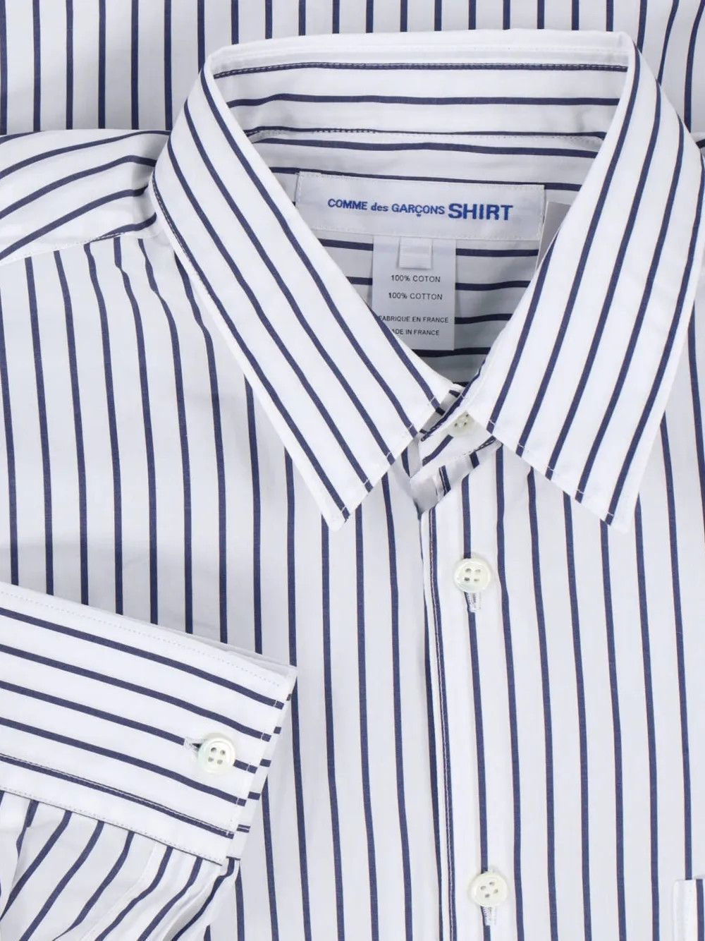 Brunello Cucinelli o1y0526 Striped Shirt in White/Blue Size US XL / EU 56 / 4 - 2 Thumbnail