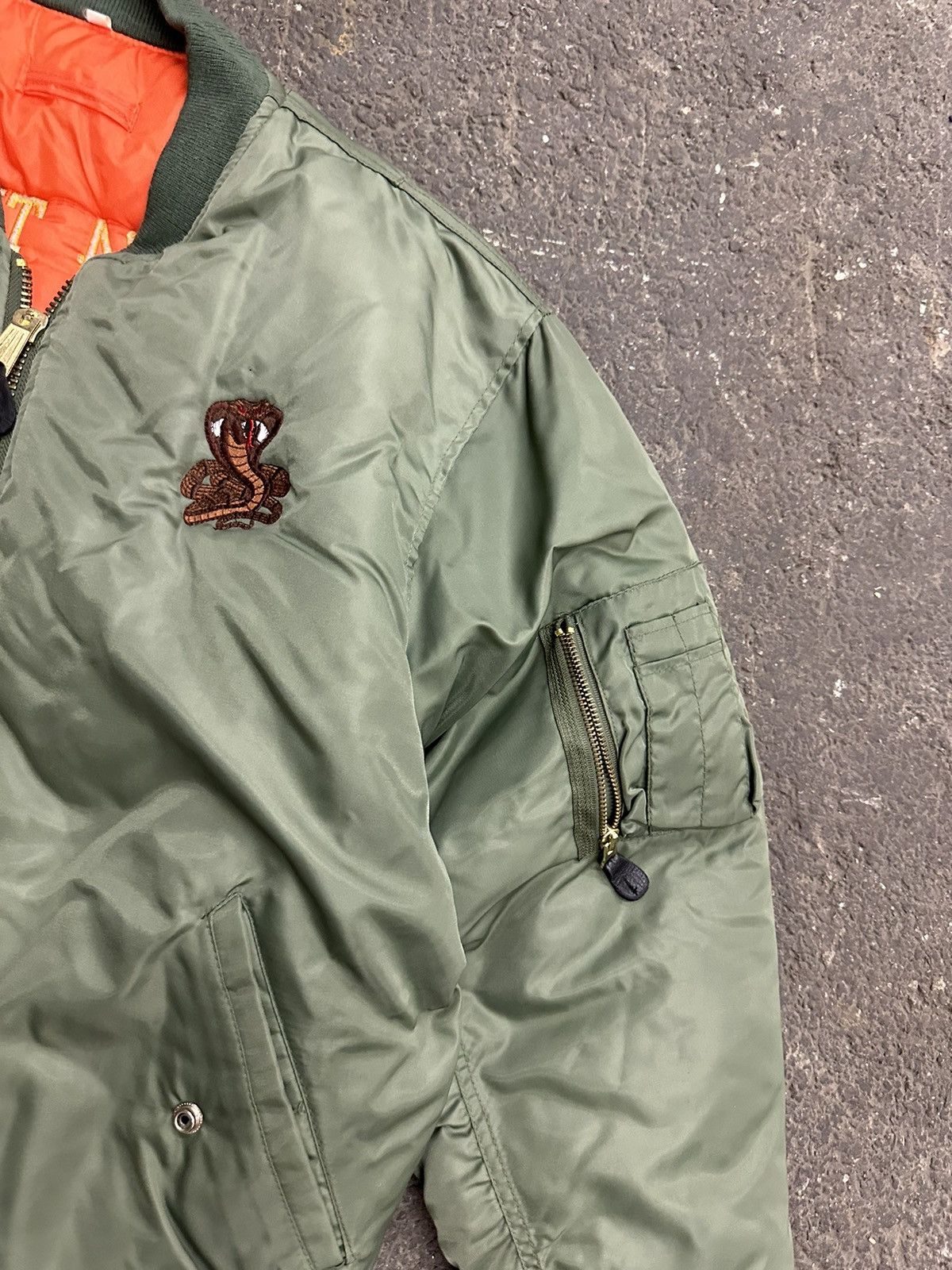 Vintage Y2K flight army bomber jacket Size US L / EU 52-54 / 3 - 9 Thumbnail