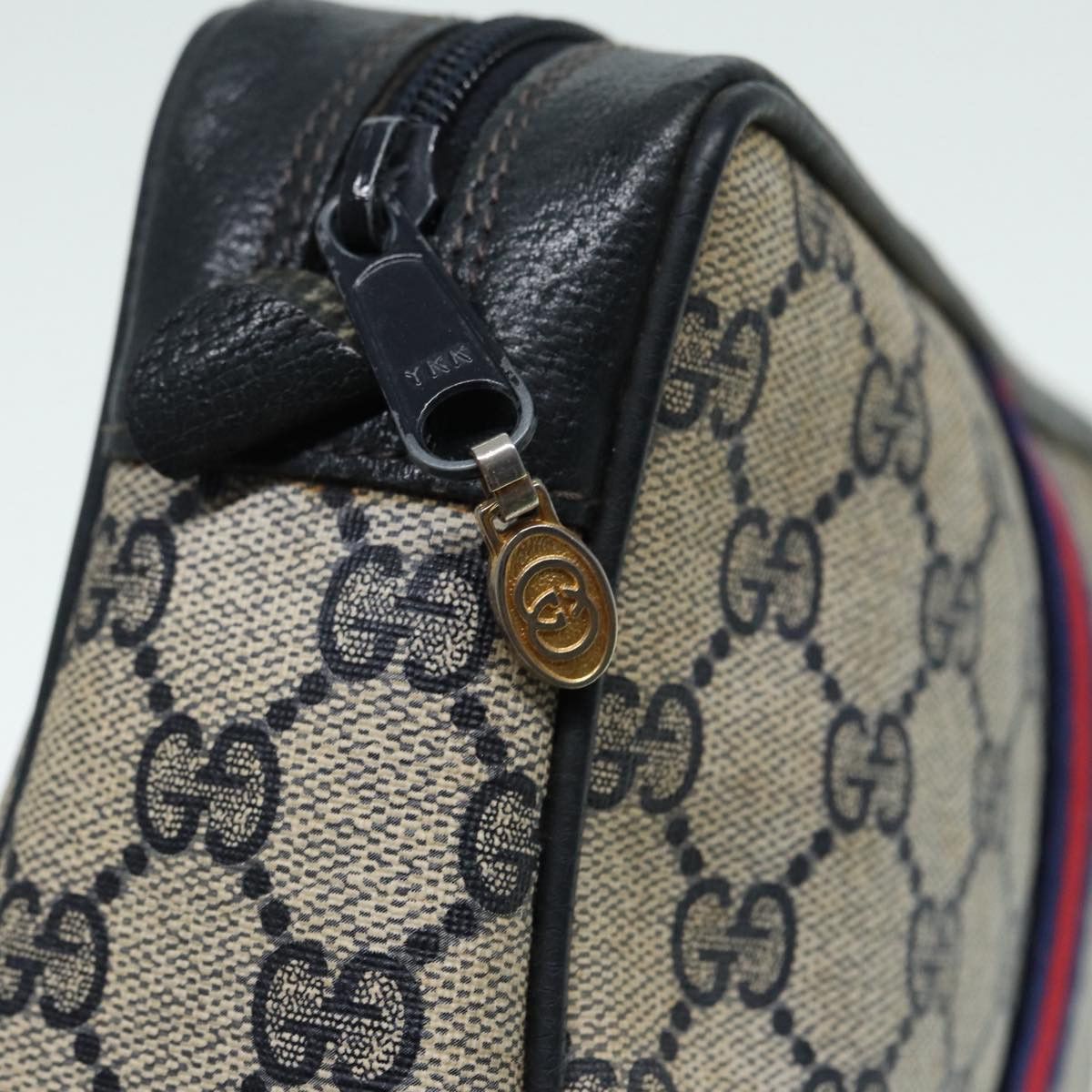 Gucci GUCCI GG Supreme Sherry Line Clutch Bag Pvc Red Navy Size ONE SIZE - 8 Thumbnail
