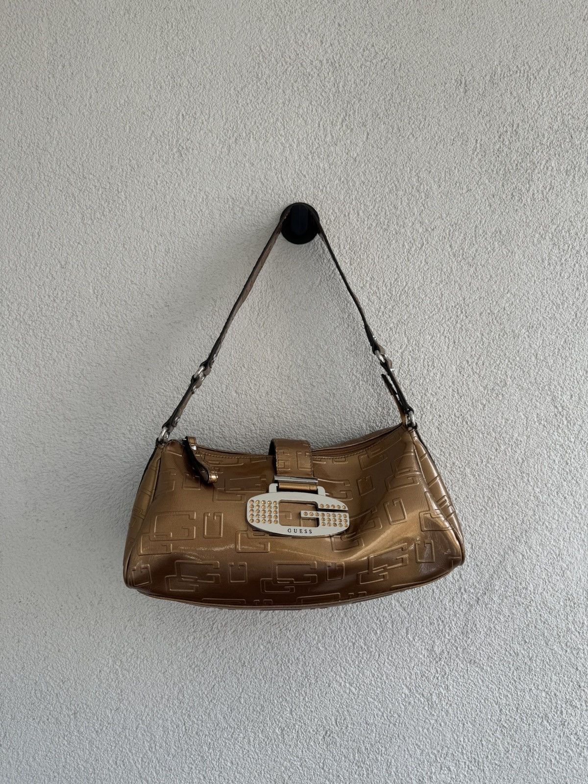 Guess Vintage Guess Monogram Shoulder Bag Y2K Baguette Size ONE SIZE - 1 Thumbnail