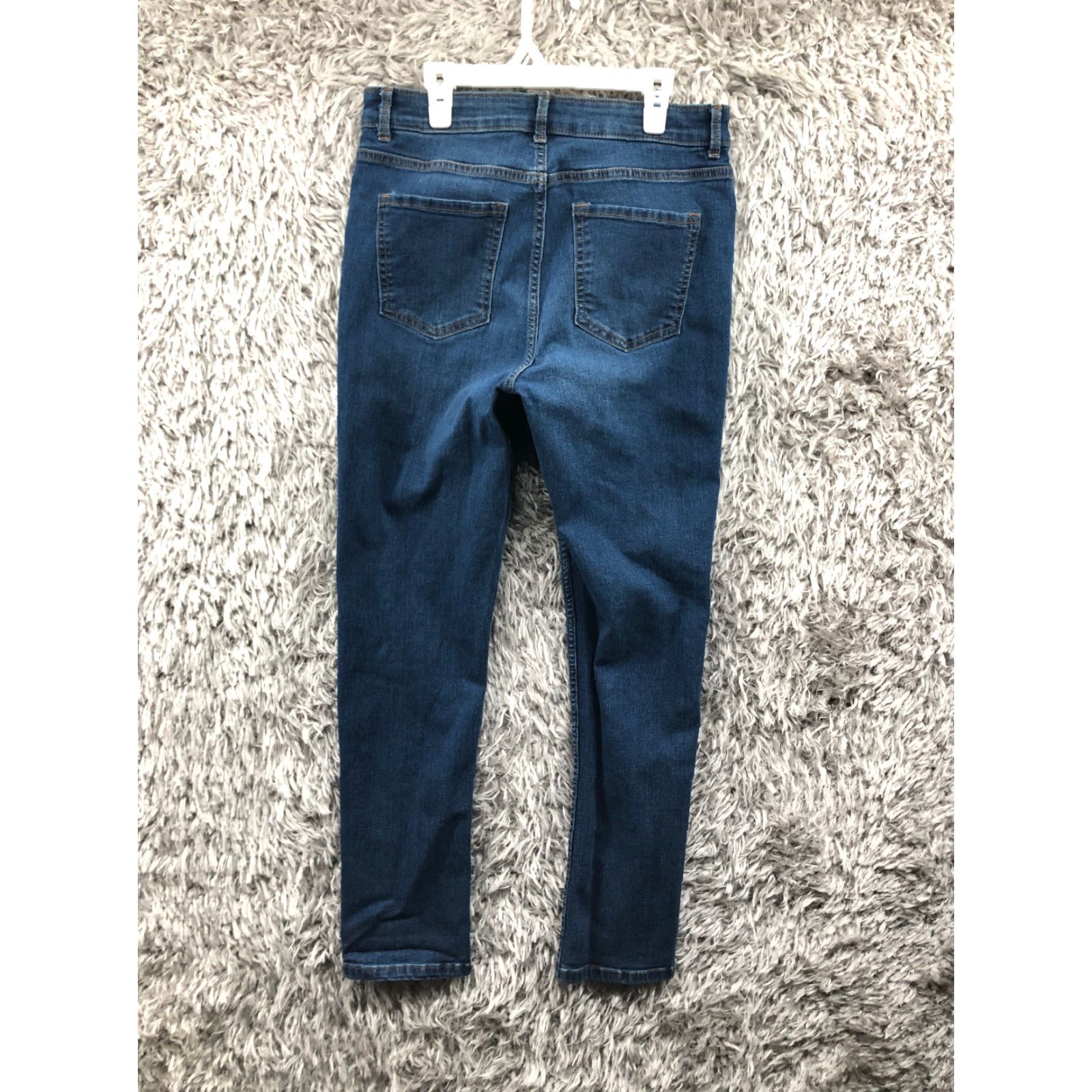 Vintage M&S The Lily Slim Jeans Womens Size 12 Mid Rise Dark Wash Blue Denim Size 34" / US 12 / IT 48 - 5 Thumbnail