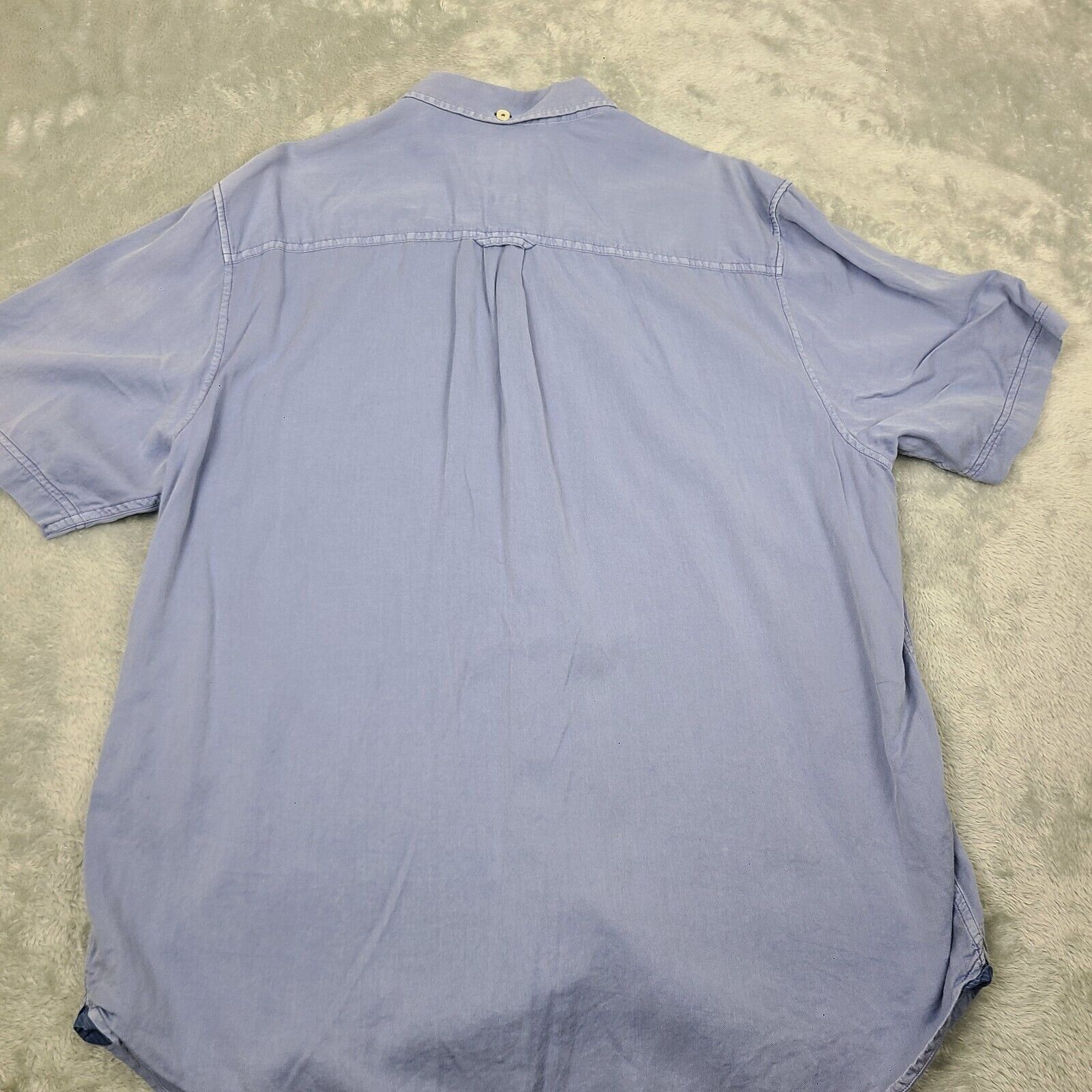 Tommy Bahama Tommy Bahama Island Crafted Blue Short Sleeve Tencel Cotton Size US XL / EU 56 / 4 - 7 Thumbnail