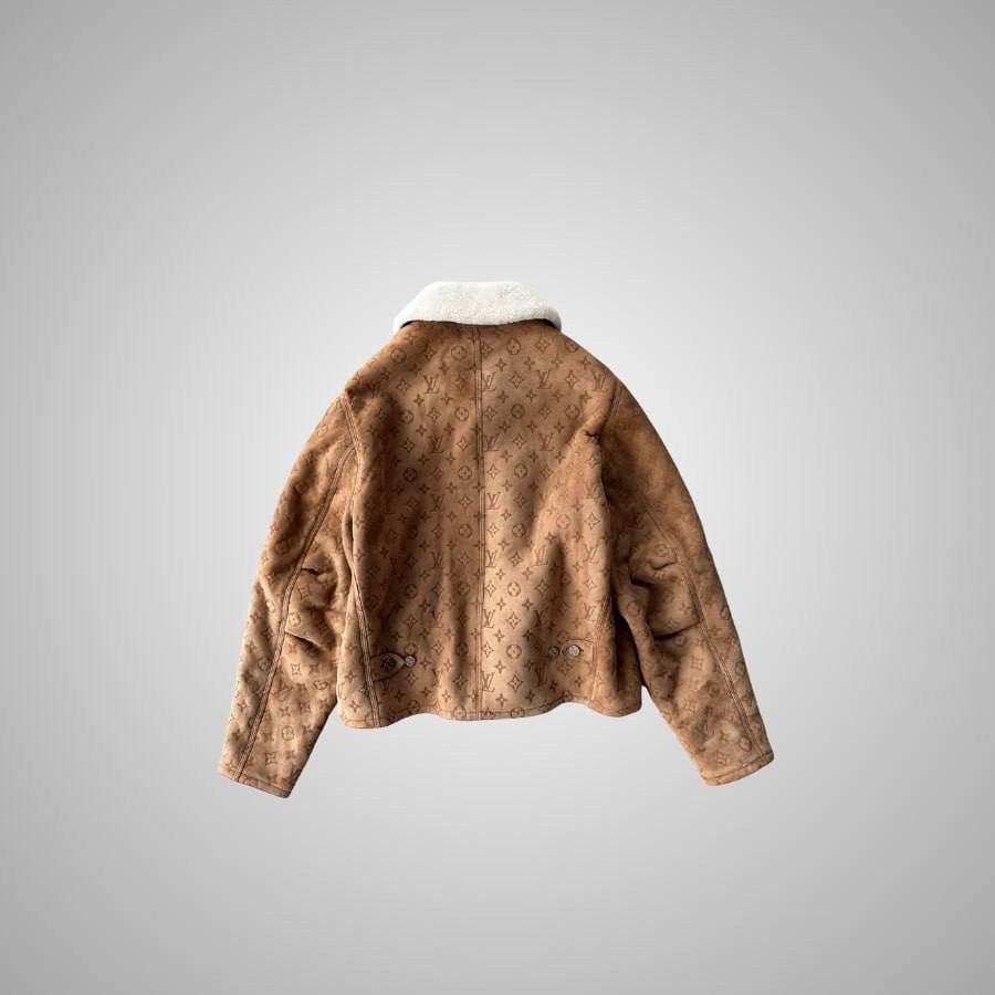 Louis Vuitton LOUIS VUITTON BROWN MONOGRAM SHEARLING JACKET Size US XXL / EU 58 / 5 - 2 Thumbnail