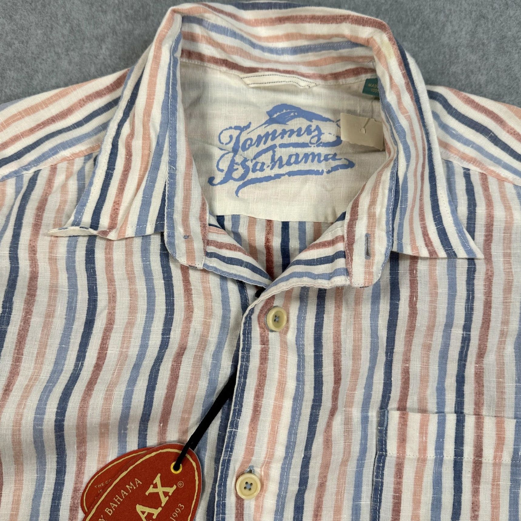 Tommy Bahama Tommy Bahama Sea Vista Stripe Shirt Mens Medium White Relax Button-Up Casual Size US M / EU 48-50 / 2 - 4 Thumbnail