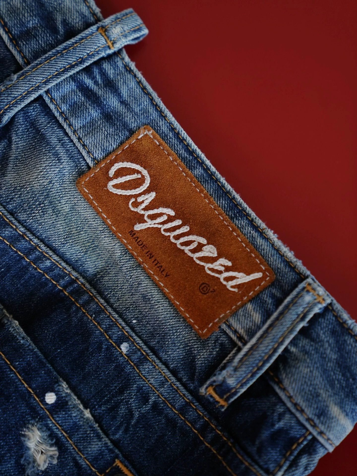 Dsquared2 dsquared2 women's mint distressed denim mid-rise mini-skirt Size 26" / US 2 / IT 38 - 6 Thumbnail