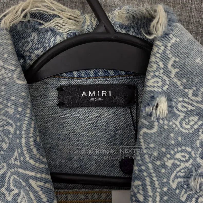Amiri Amiri Cashew flower water-washed jacket, blue Size US M / EU 48-50 / 2 - 3 Thumbnail