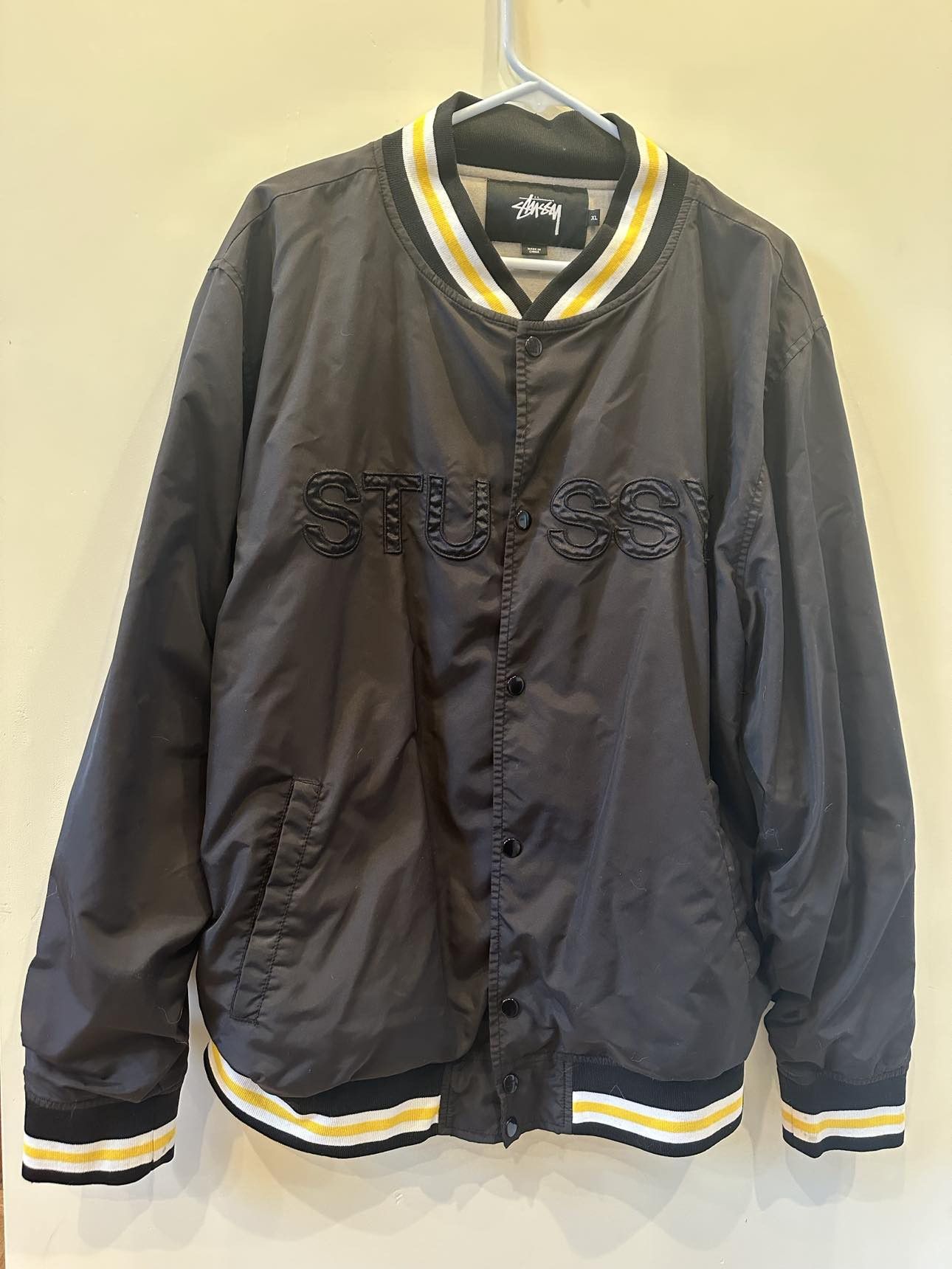 image of Stussy Bomber Jacket in Black, Men's (Size XL)