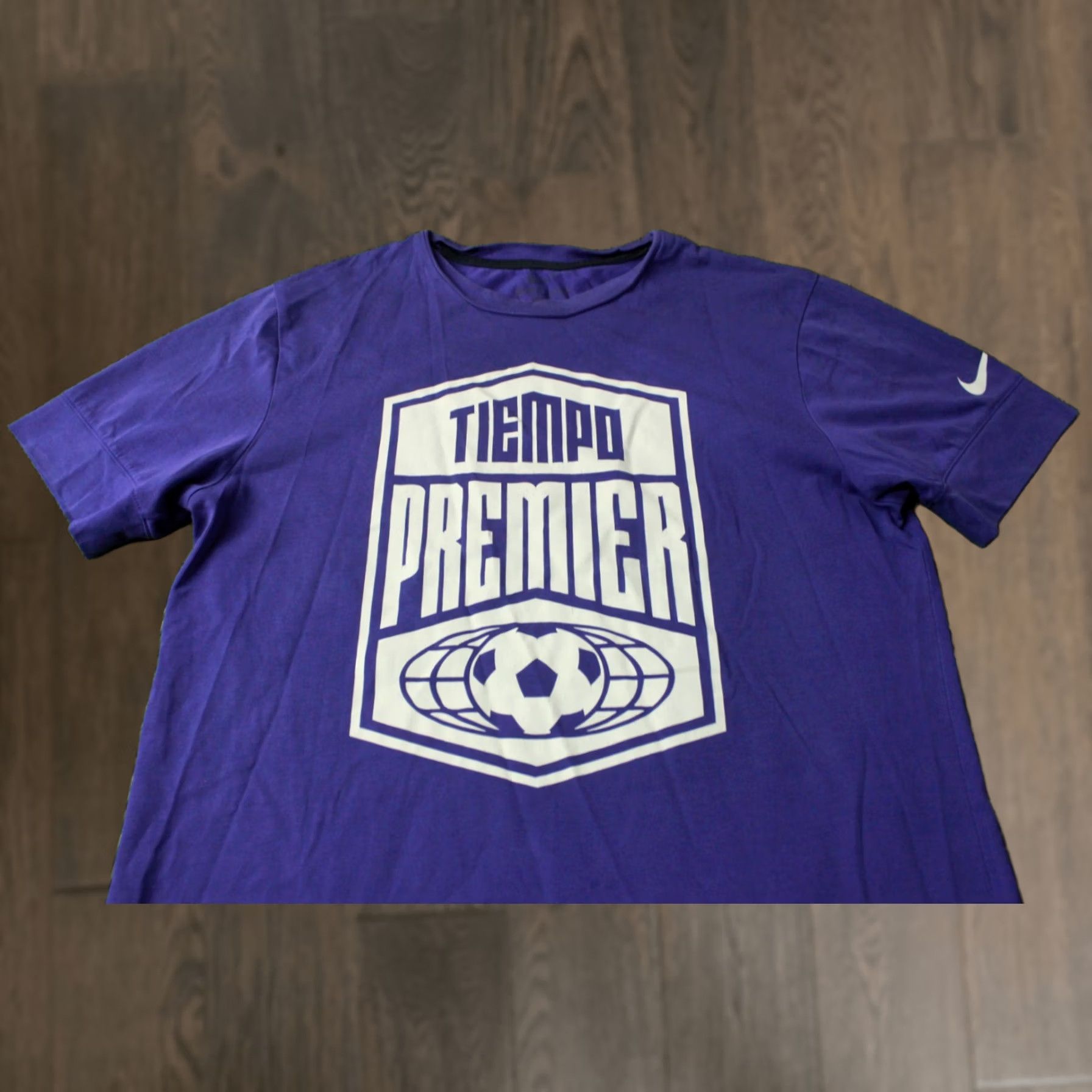 Nike Nike Dri-Fit Tiempo Premier Shirt Mens M Violet Football Short Sleeve Tee Size US M / EU 48-50 / 2 - 1 Thumbnail