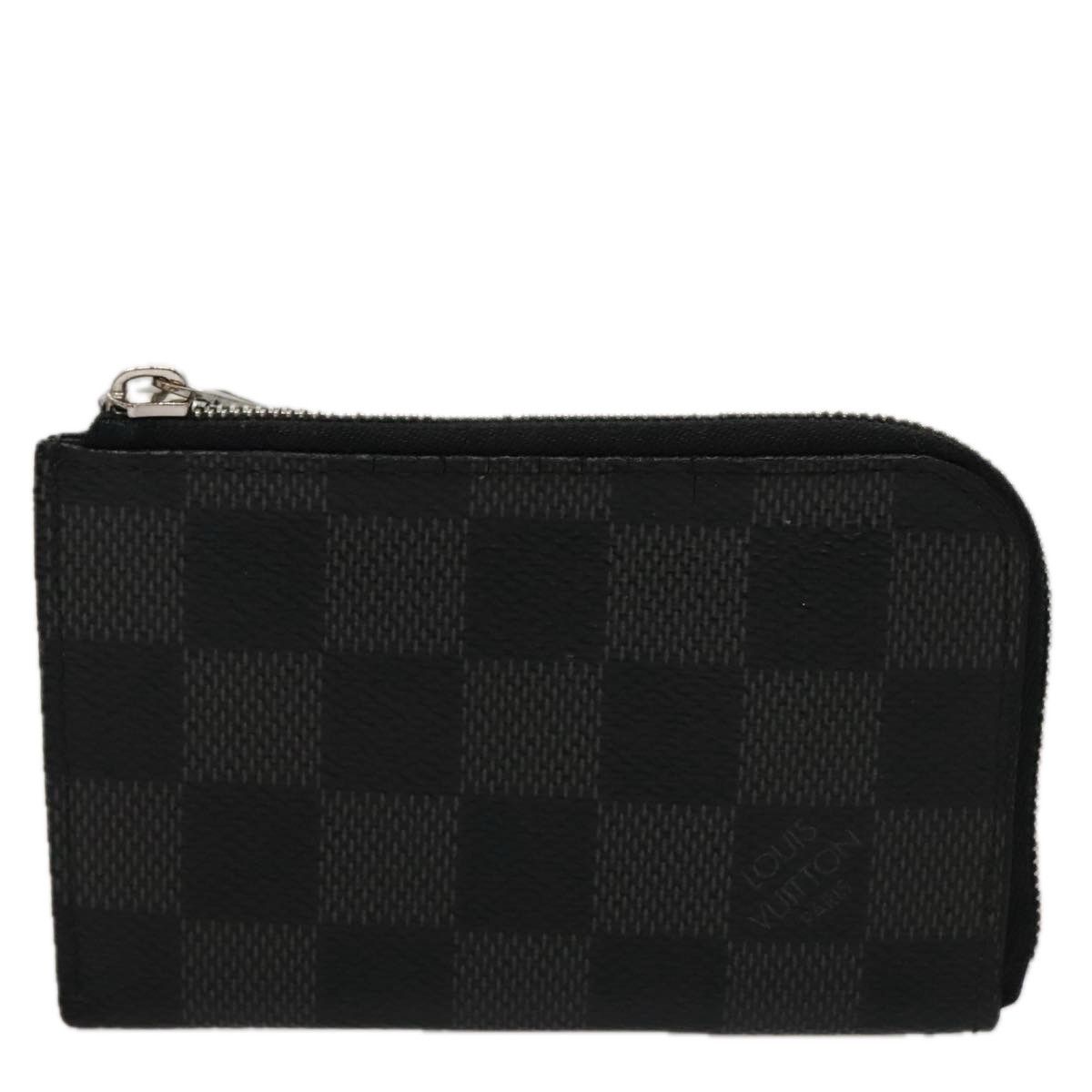 Porte Monnaie Jules Black Canvas Wallet (Pre-Owned)