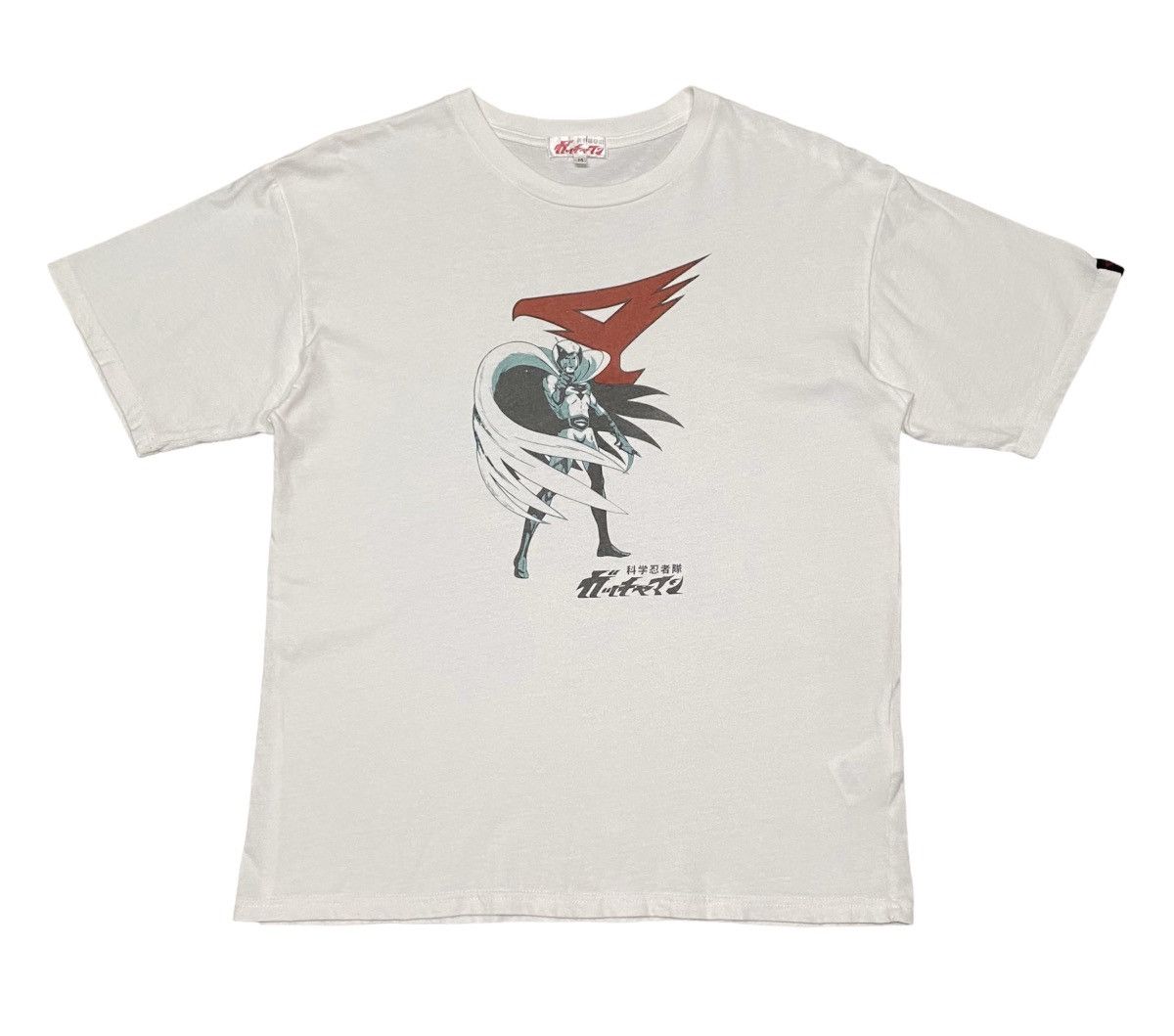 image of Anima x Movie Vintage Science Ninja Team Gatchaman Anime Tv Series T Shirt in White (Size Medium)