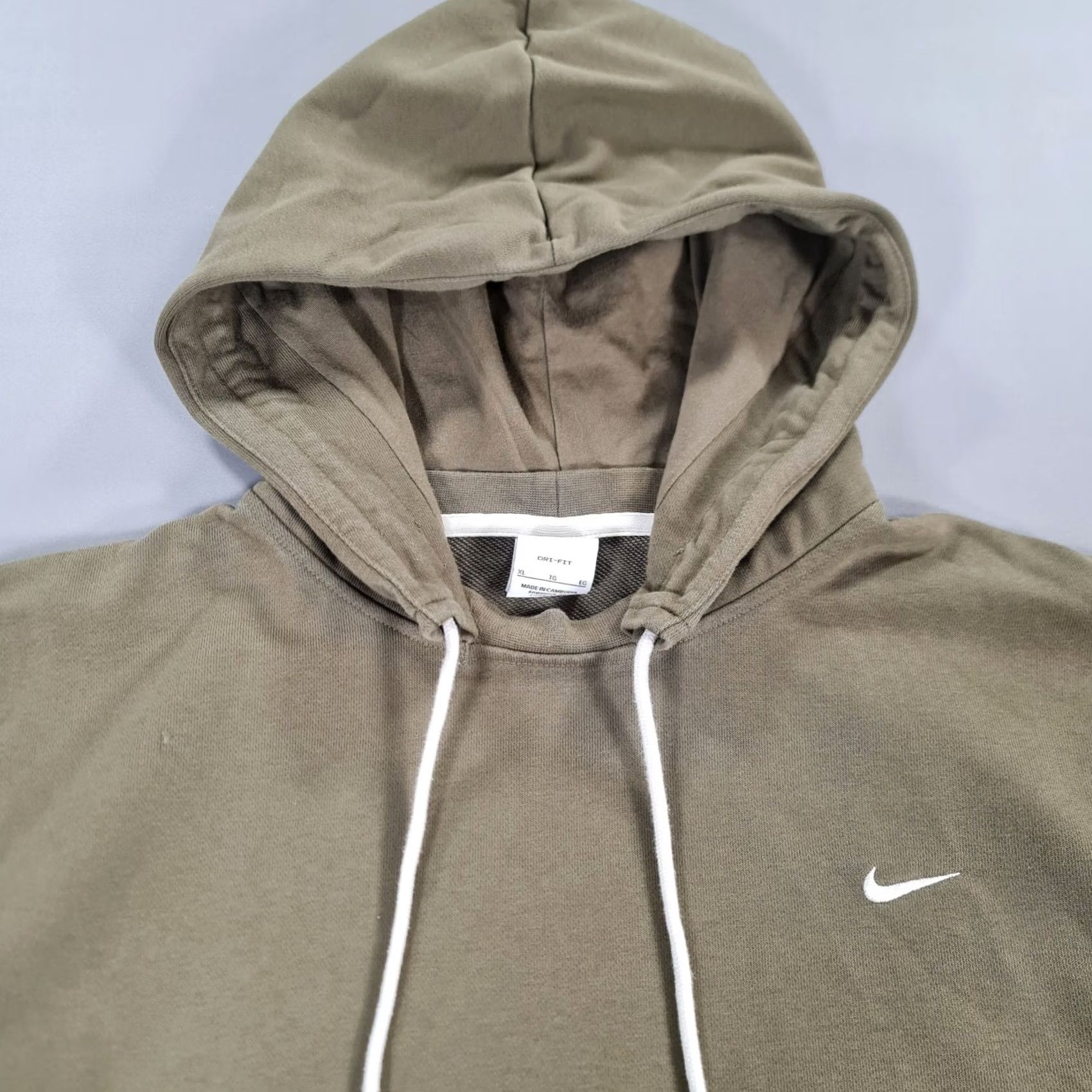 Nike Nike Mens Hoodie Pullover XL Green Cotton Dri-Fit Logo Pockets Kangaroo Size XL Men} Size US XL / EU 56 / 4 - 2 Thumbnail