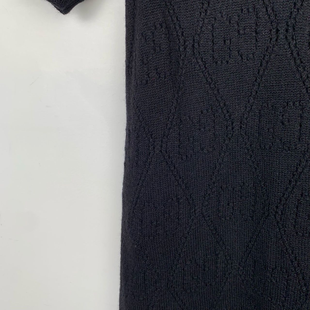 Gucci Gucci Black Knit Dress W/ Ivory Sequined Collar Short Sleeve Size S / US 4 / IT 40 - 5 Thumbnail