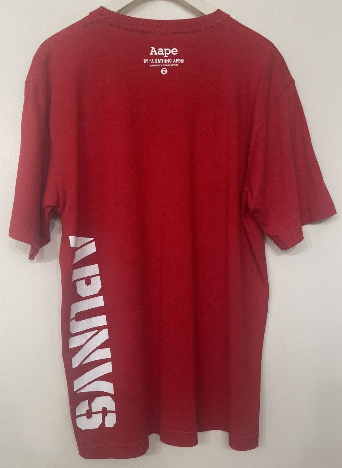 Aape AAPE BIG HEAD TEE RED SIZE LARGE Size US L / EU 52-54 / 3 - 2 Thumbnail
