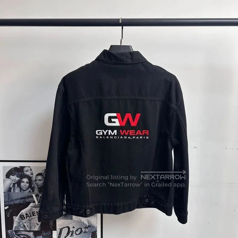 Balenciaga Balenciaga GW Embroidered Denim Jacket. Size US XL / EU 56 / 4 - 1 Thumbnail