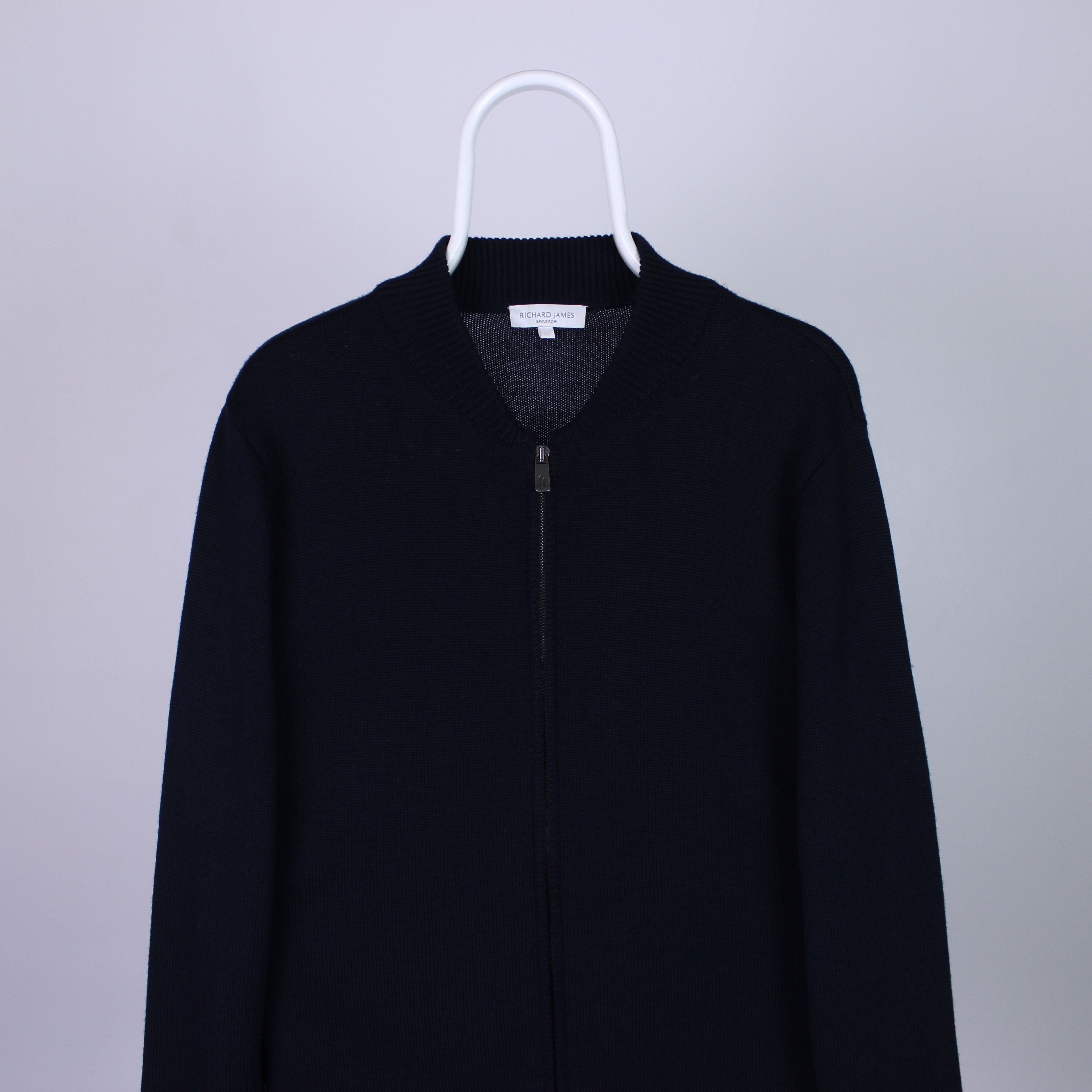 Richard James Richard James full zip sweater navy blue merino wool M L Size US M / EU 48-50 / 2 - 2 Thumbnail