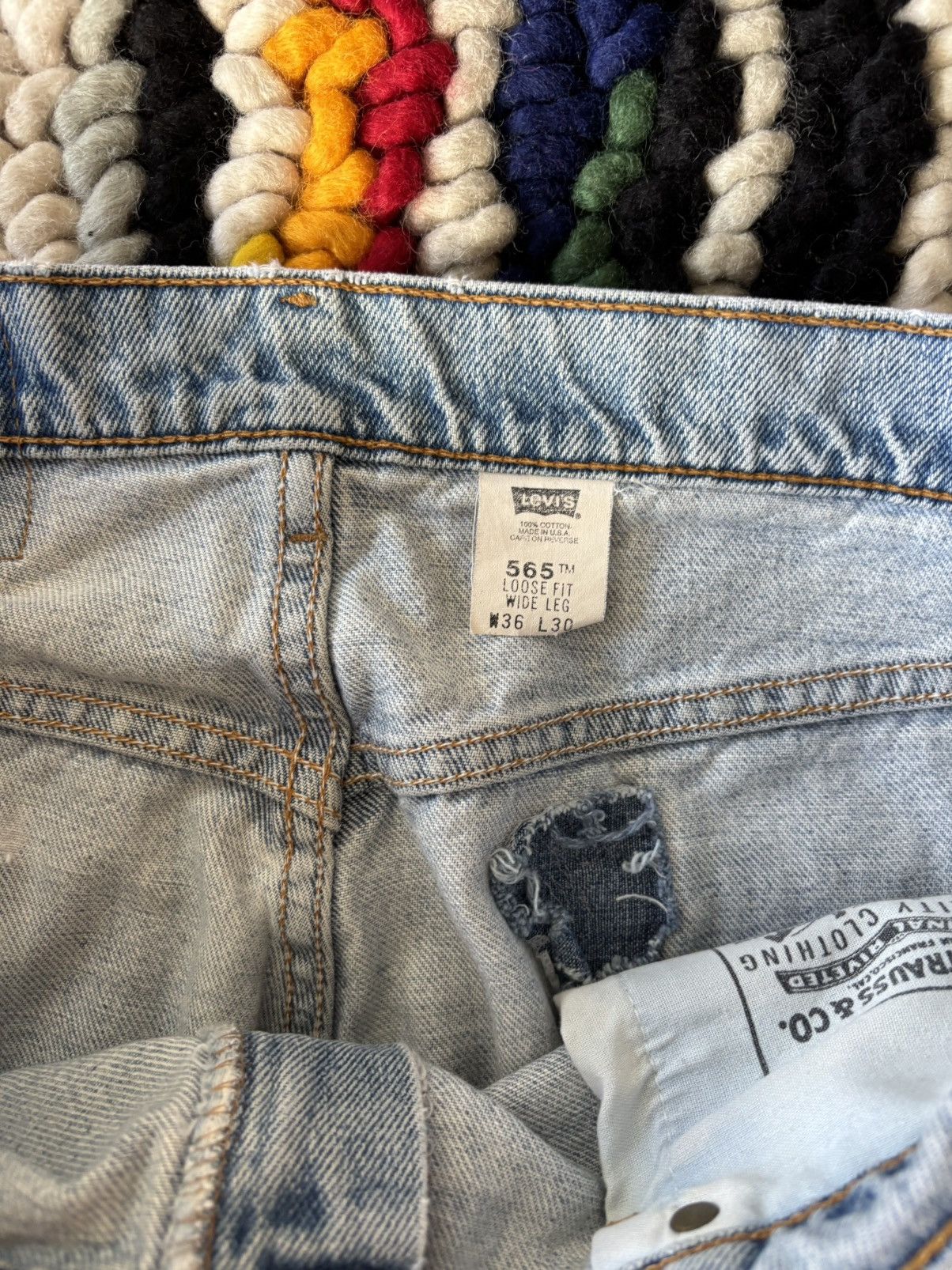 Levi's Vintage Clothing Vintage Trashed Levis Light Wash Size US 36 / EU 52 - 4 Thumbnail