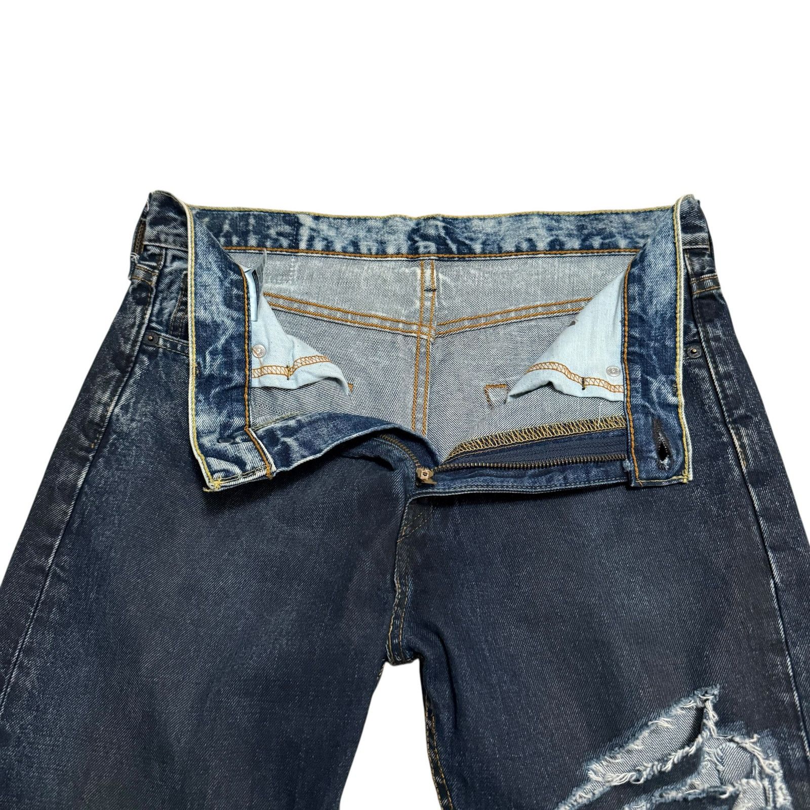 Levi's Reworked Levi's Jeans Tiger Attack Customized Modified OOAK Size US 31 - 5 Thumbnail
