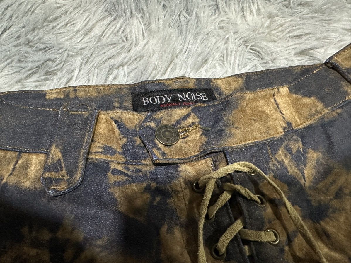 Le Grande Bleu (L.G.B.) 🔥Sick Y2K Body Noise Suede Tie Dye Laces Super Flared Pants Size US 26 / EU 42 - 8 Thumbnail