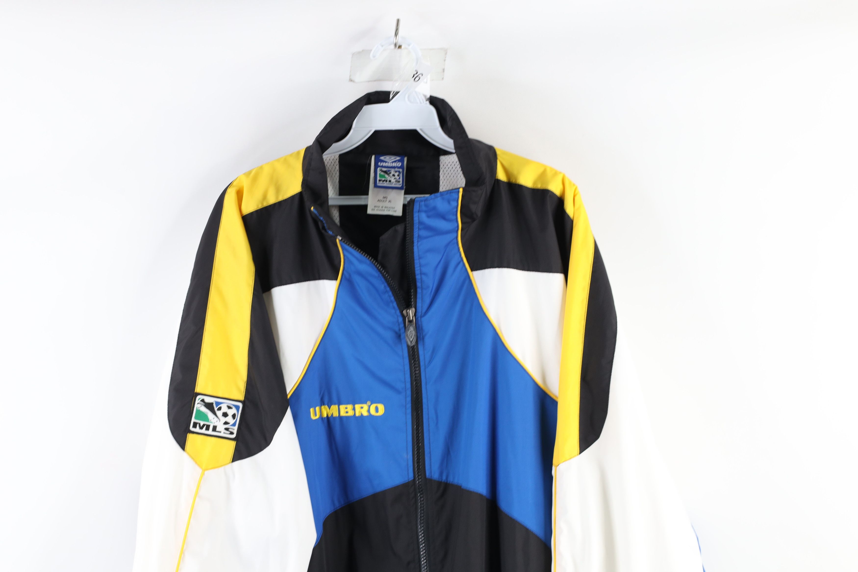 Umbro × Vintage Vintage 90s Umbro Soccer Full Zip Warm Up Windbreaker Jacket Size US XL / EU 56 / 4 - 2 Thumbnail