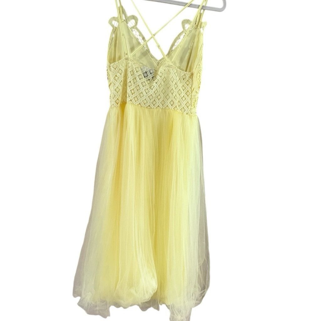 Asos ASOS Yellow Sweetheart Neck Sundress Midi Size M / US 6-8 / IT 42-44 - 5 Thumbnail