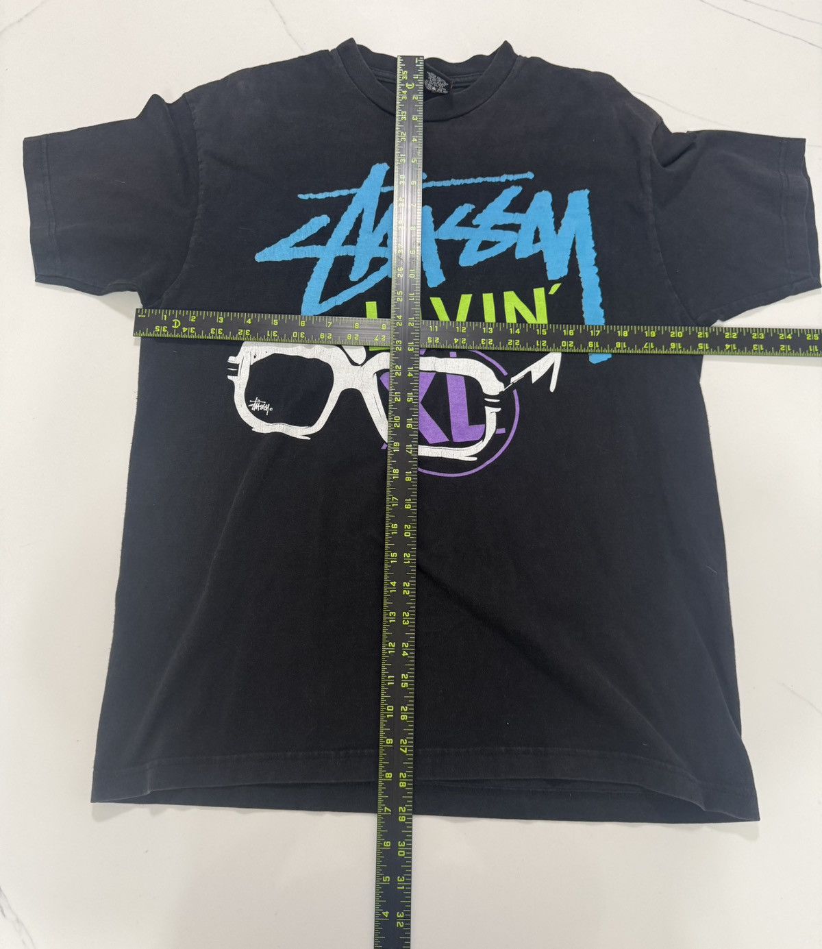 Stussy Vintage Stüssy “Livin’ XL” graphic tee 🌴 Size US L / EU 52-54 / 3 - 4 Thumbnail