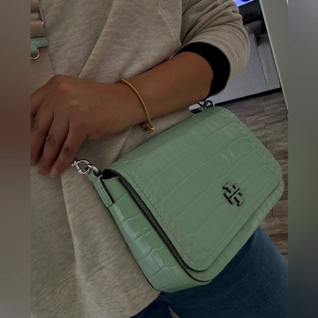 Tory Burch Tory Burch THEA EMBOSSED FLAP CROSSBODY / shoulder Size ONE SIZE - 7 Thumbnail