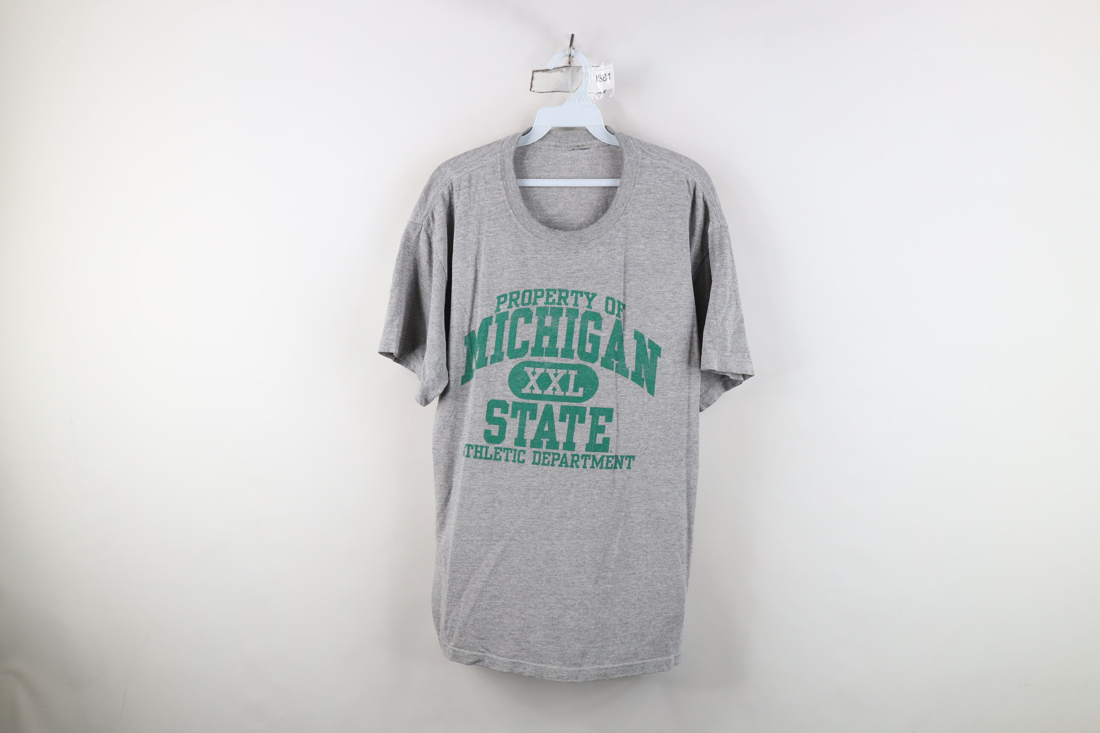 Vintage Vintage 90s Y2K Michigan State University T-Shirt Gray Size US L / EU 52-54 / 3 - 1 Thumbnail