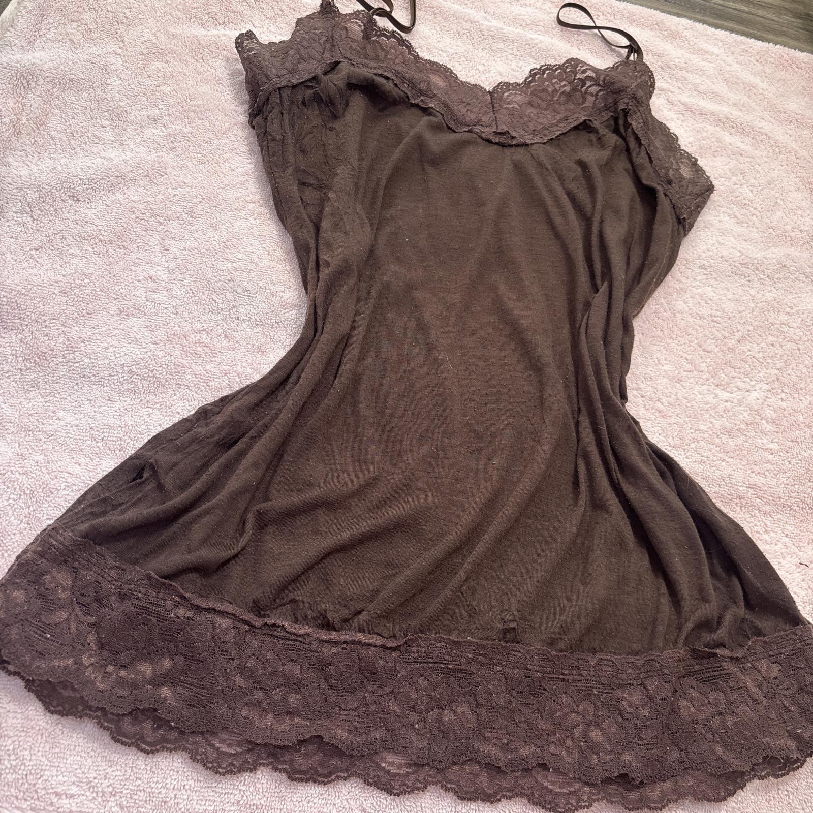 Other y2k brown lace cami elena gilbert core Size L / US 10 / IT 46 - 3 Thumbnail
