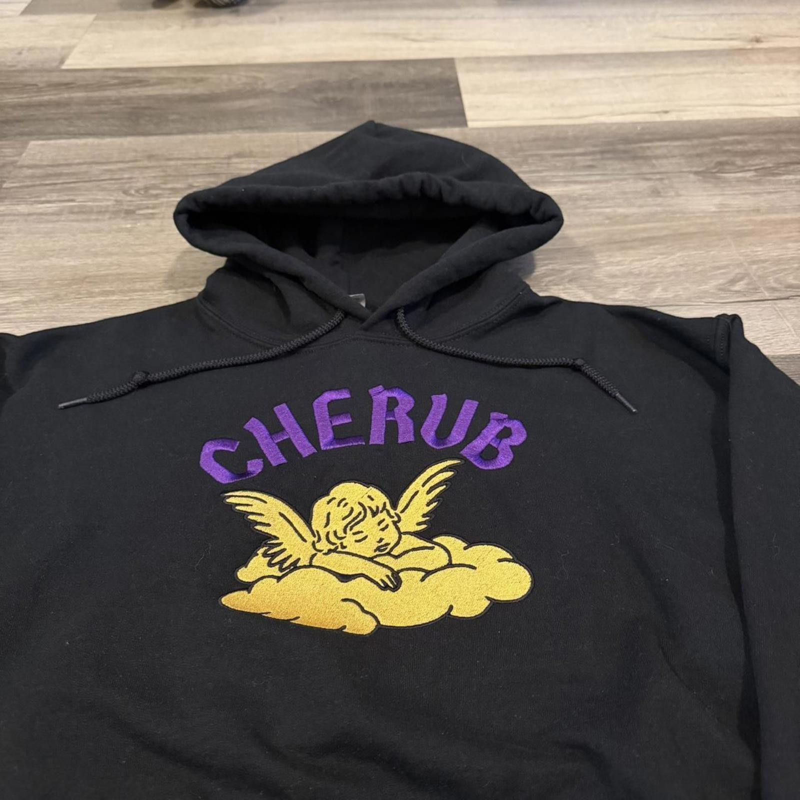 Gildan cherub embroidered hoodie cute religion religious M Size US M / EU 48-50 / 2 - 2 Thumbnail