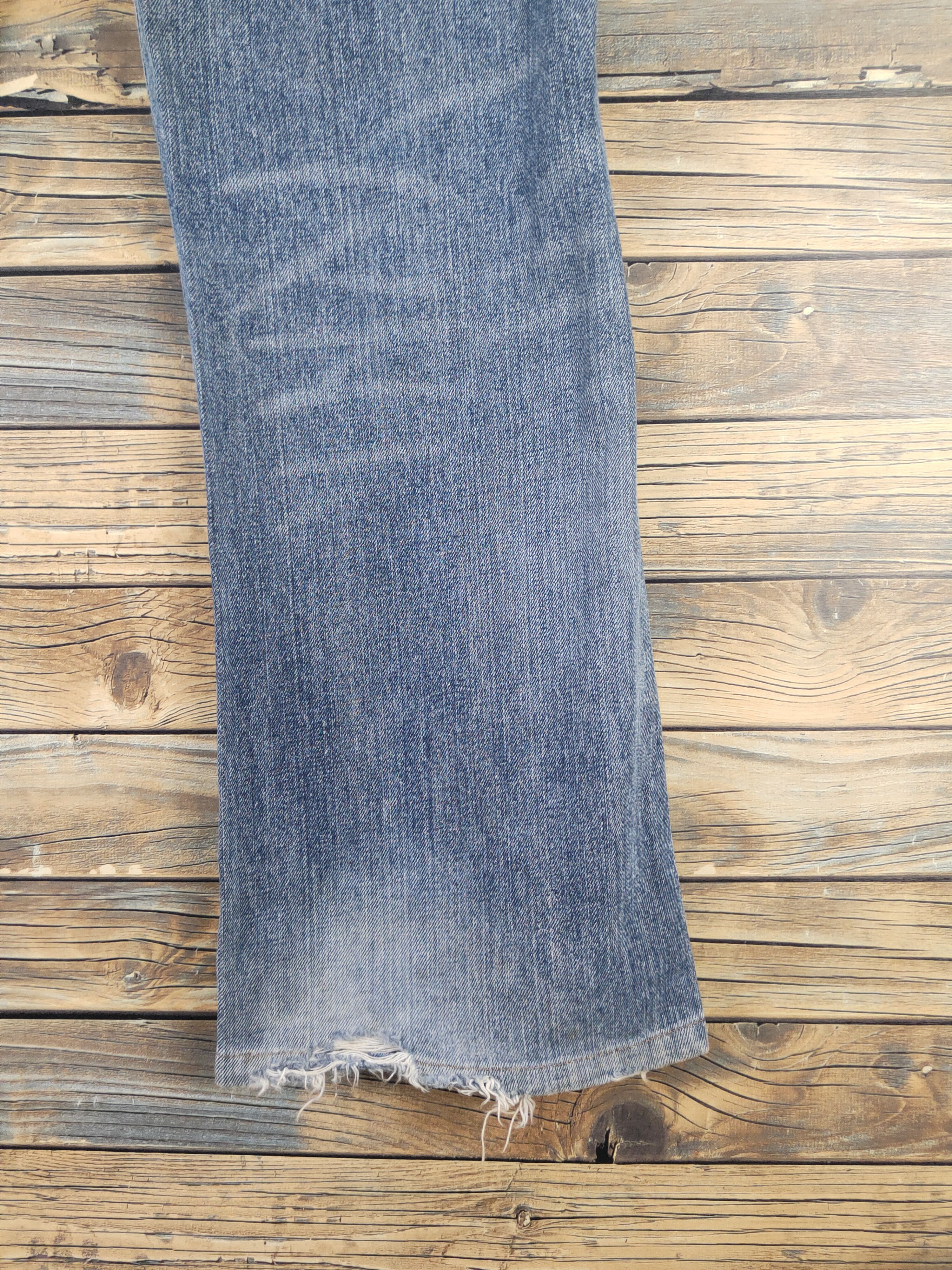 Japanese Brand Famock Blue Distressed Ripped denim Jeans #W1727 Size US 33 - 12 Thumbnail