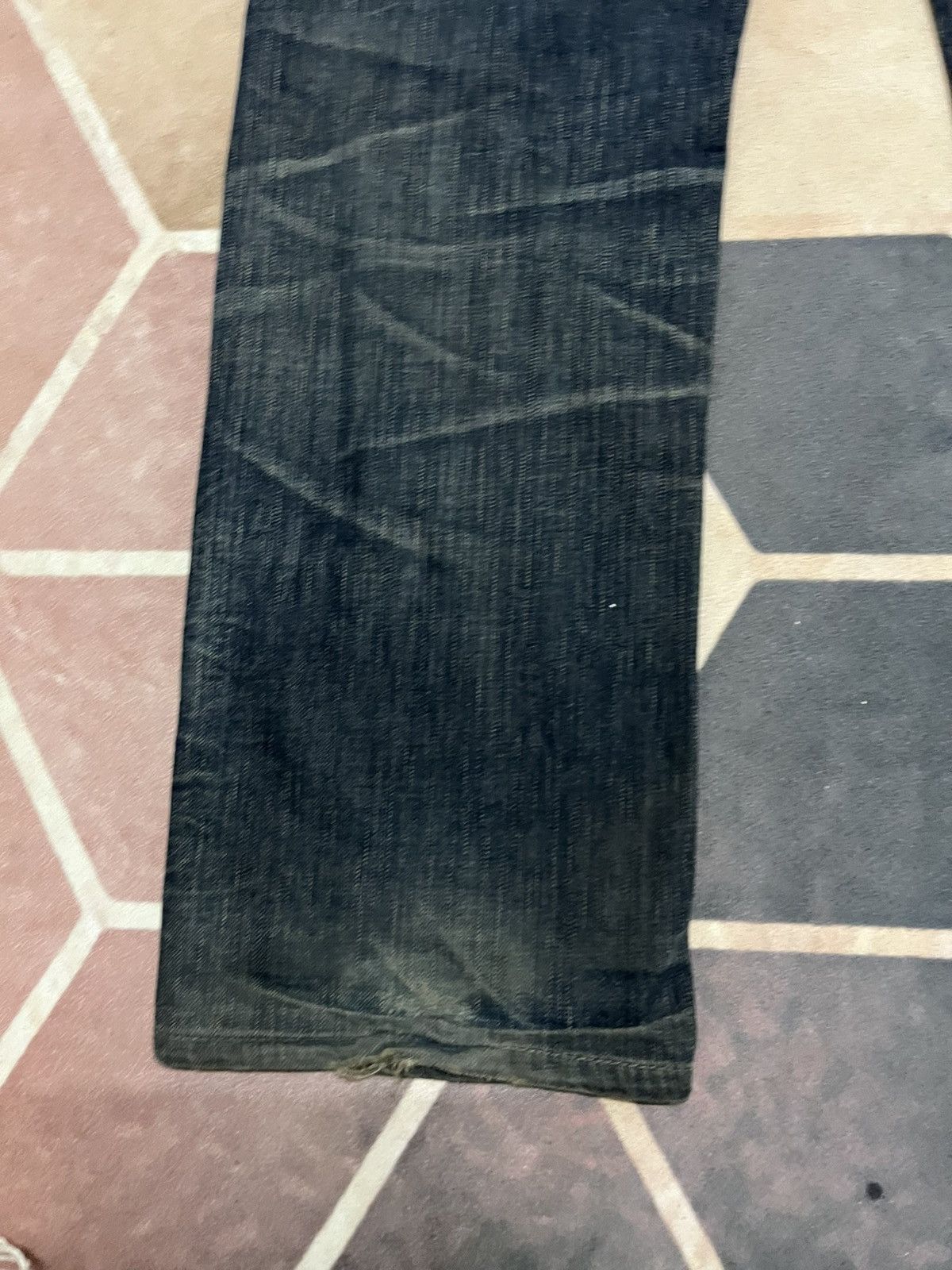If Six Was Nine 💥Vintage Y2K Edwin Distressed Straight Cut Jeans Size US 34 / EU 50 - 18 Thumbnail