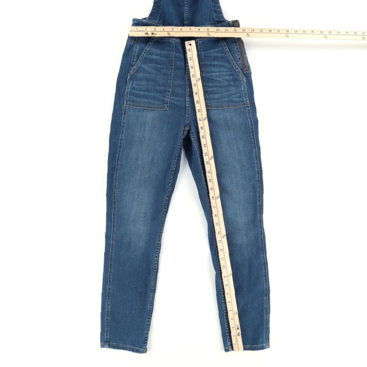 Madewell Madewell Stretch Skinny Overalls Denim Blue Women's XXS Size 24" / US 00 / IT 34 - 3 Thumbnail