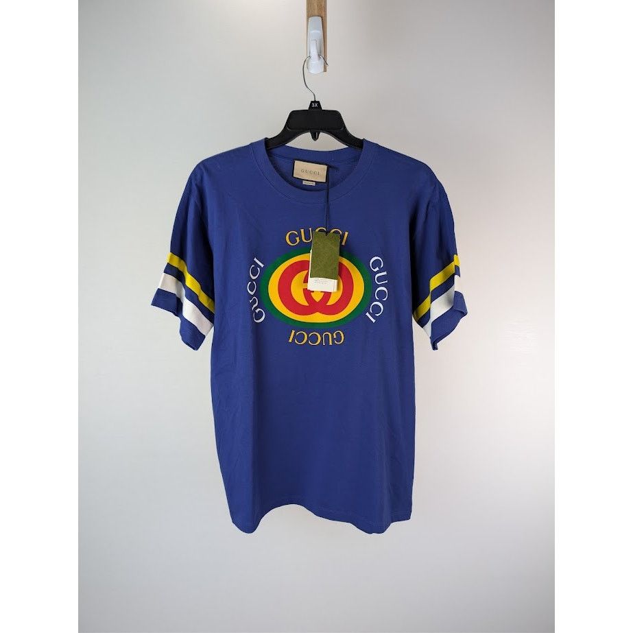 Gucci o1rshd1 Short Sleeve T-Shirt in Blue Size US M / EU 48-50 / 2 - 1 Thumbnail