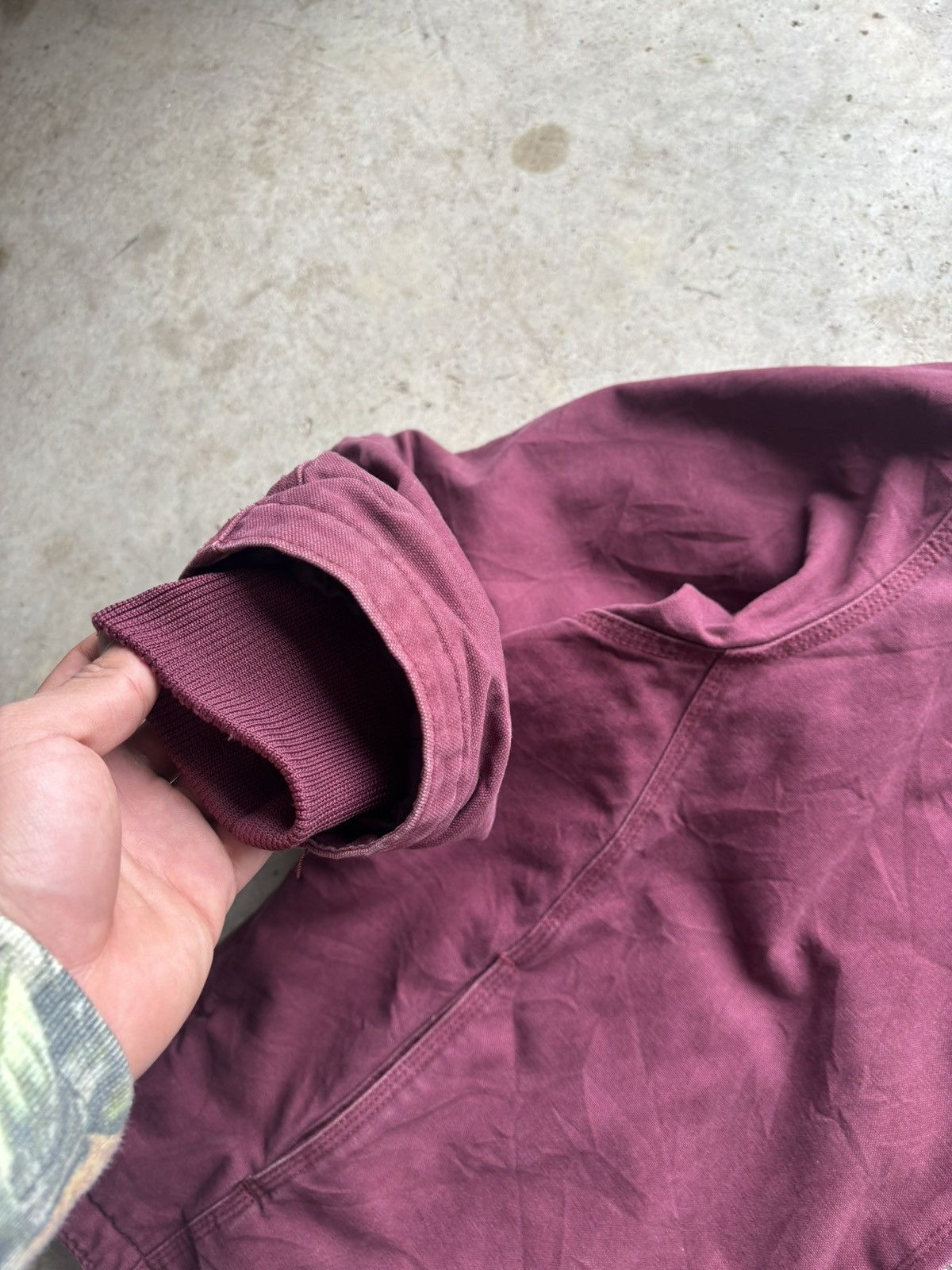 Carhartt Vintage Purple Fleece Work Jacket Size US XL / EU 56 / 4 - 4 Thumbnail
