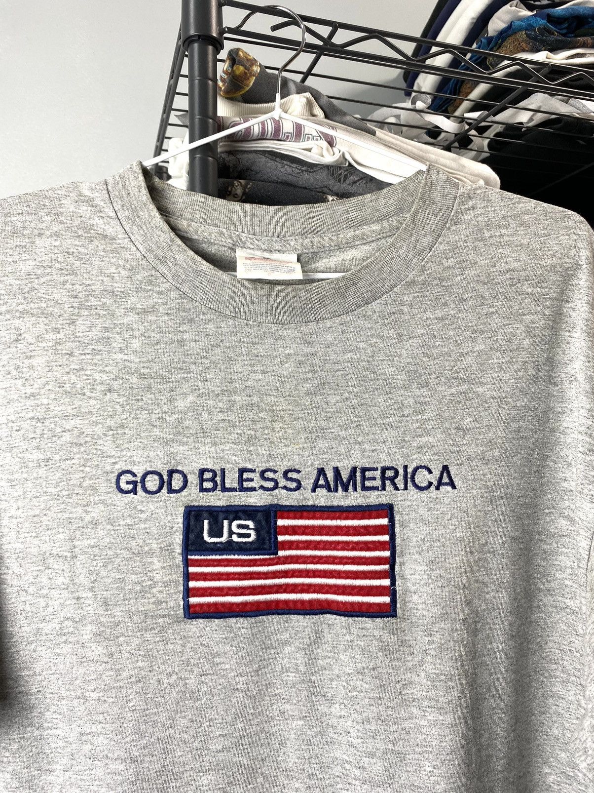 Vintage 1990’s Vintage God Bless America T Shirt Size US L / EU 52-54 / 3 - 2 Thumbnail