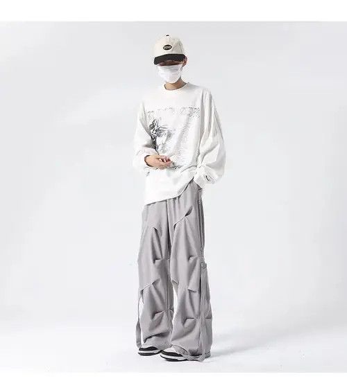 VIBE Trousers casual loose pants streetwear y2k Size US 30 / EU 46 - 4 Thumbnail