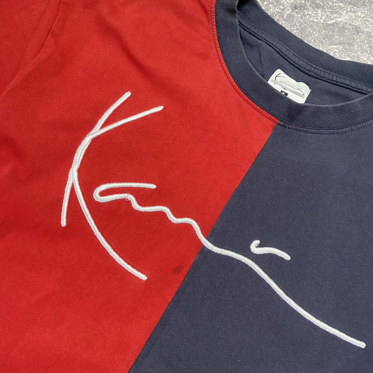 Vintage Vintage Karl Kani Big Logo Three Colour y2k tee Size US L / EU 52-54 / 3 - 4 Thumbnail
