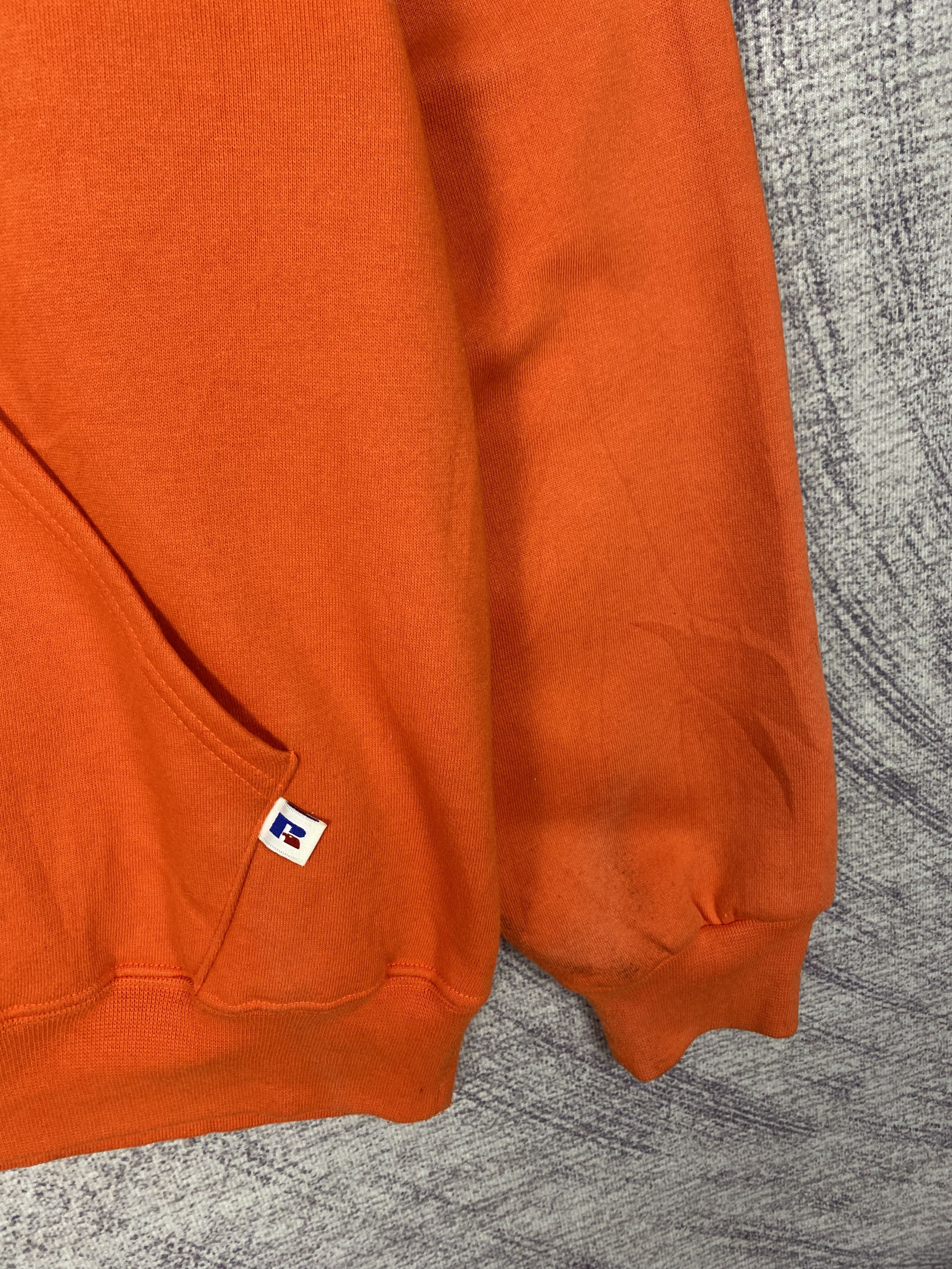 Russell Athletic Vintage Russell Athletic Orange Long Sleeve Hoodies Size US L / EU 52-54 / 3 - 3 Thumbnail