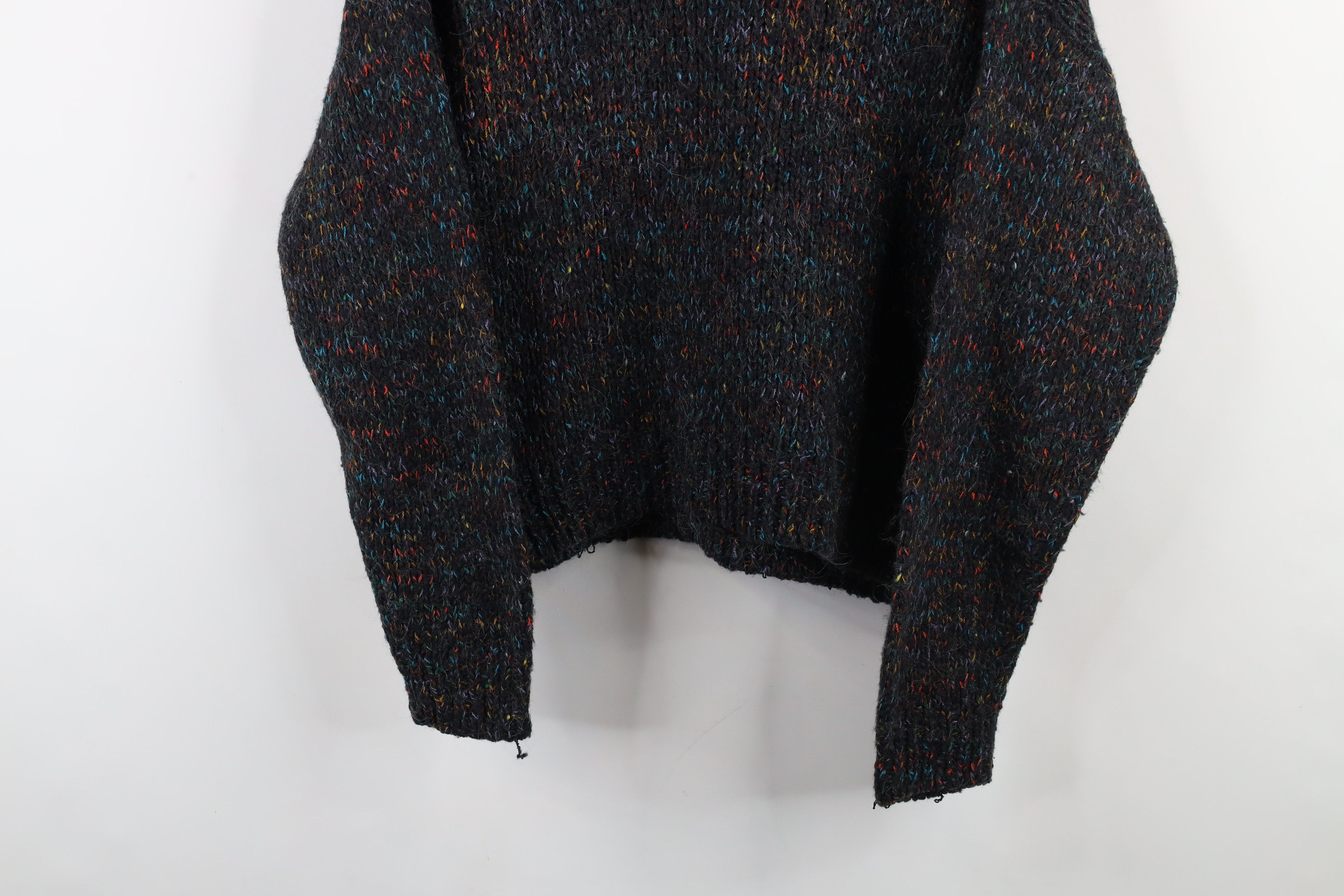 Vintage Vintage 90s Streetwear Knit Rainbow Fleck Collared Sweater Size L / US 10 / IT 46 - 3 Thumbnail