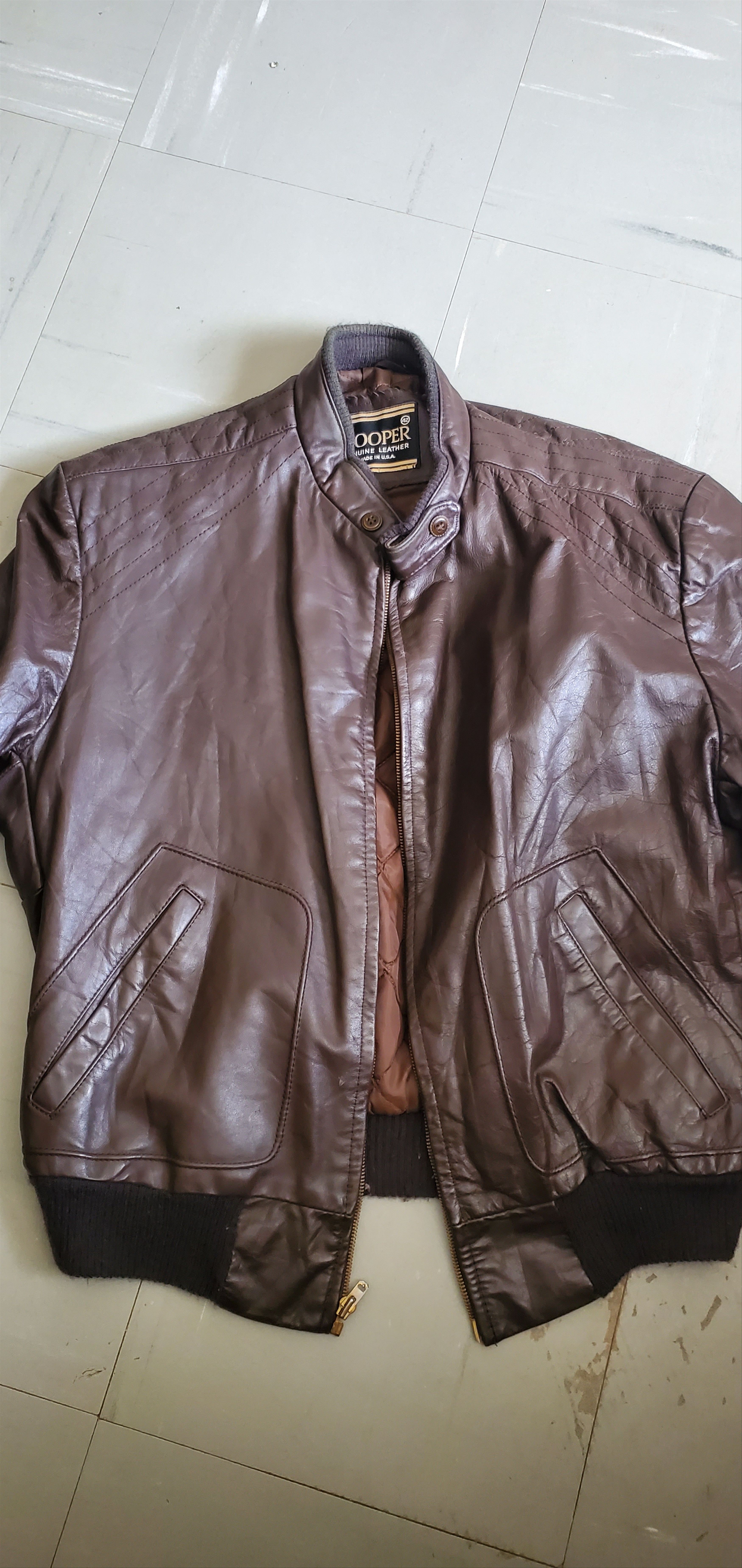 Cooper Cooper Brown Leather Classic Jacket Size US XS / EU 42 / 0 - 1 Thumbnail