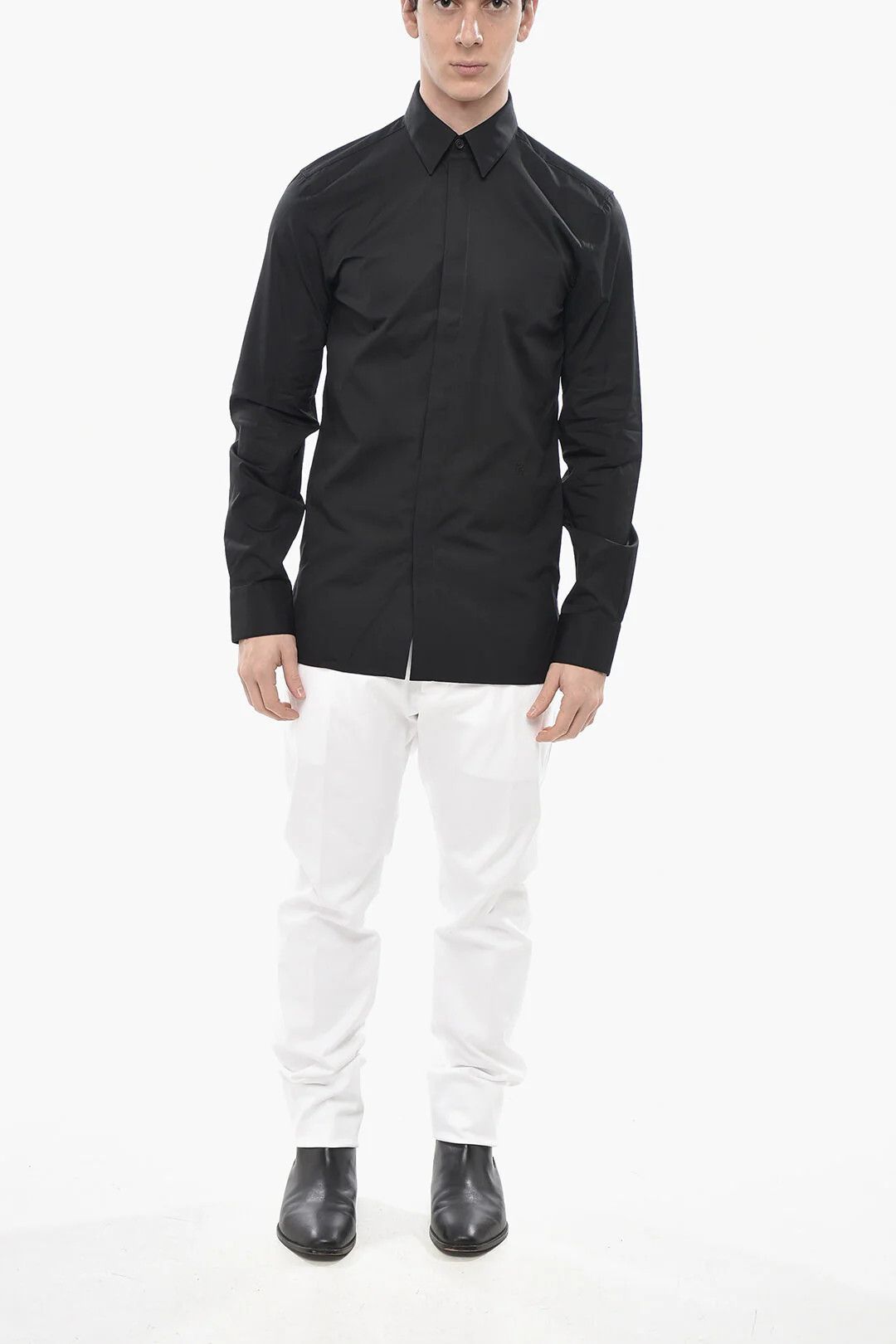 Givenchy og1mm0326 Poplin Shirt in Black Size US S / EU 44-46 / 1 - 4 Thumbnail